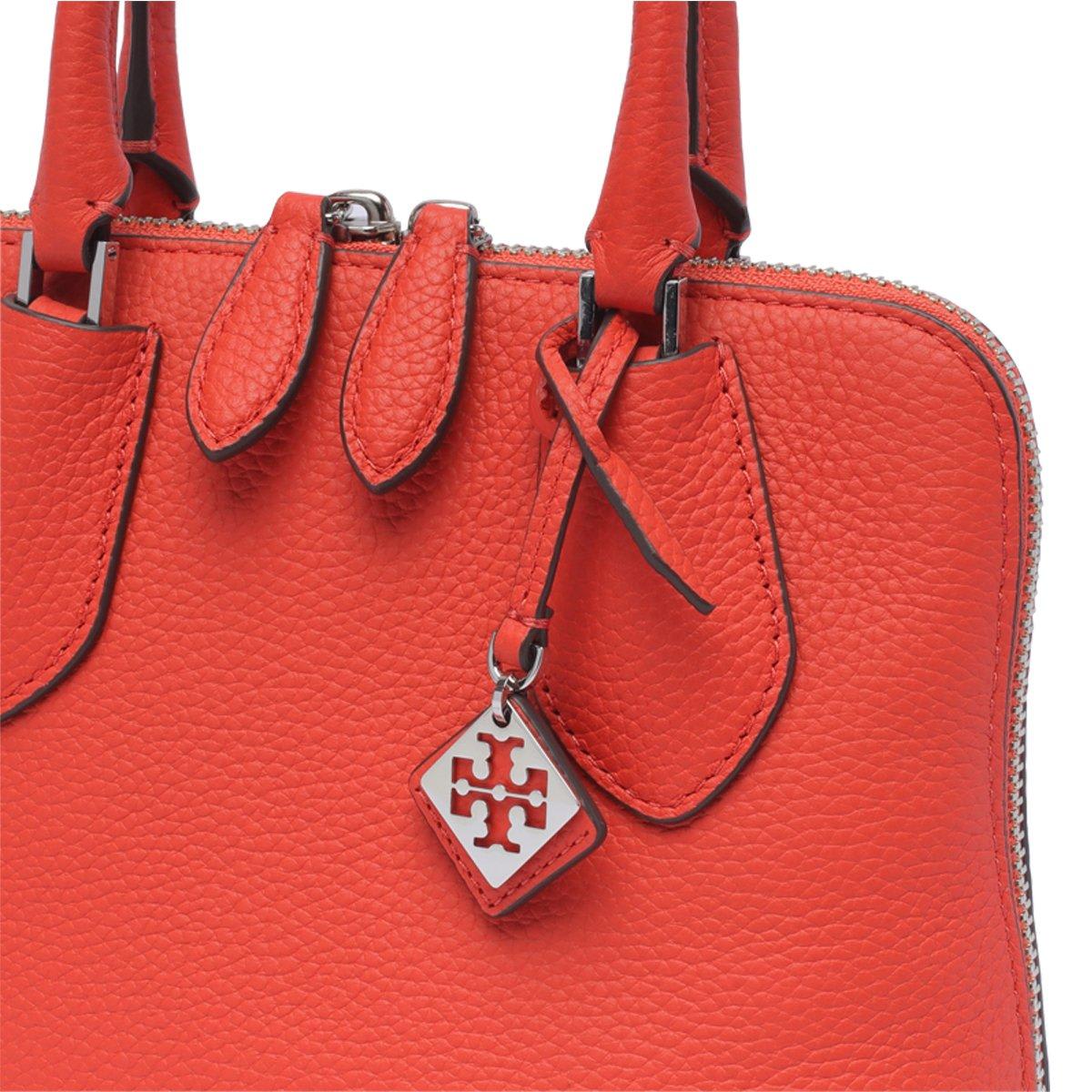 Shop Tory Burch Swing Zip-up Mini Crossbody Bag In Red