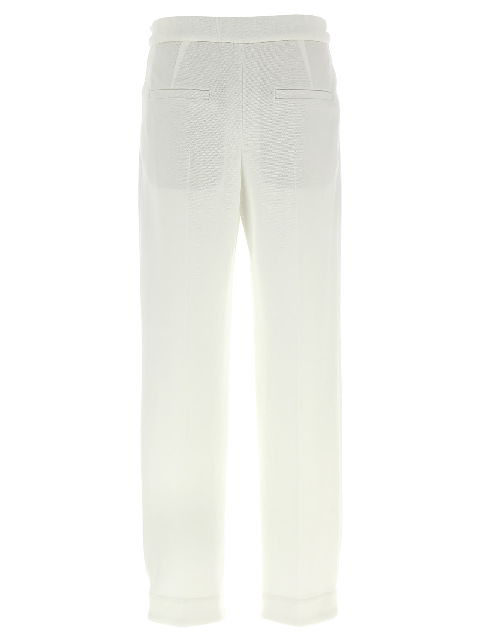 Brunello Cucinelli Cotton Blend Pants In White
