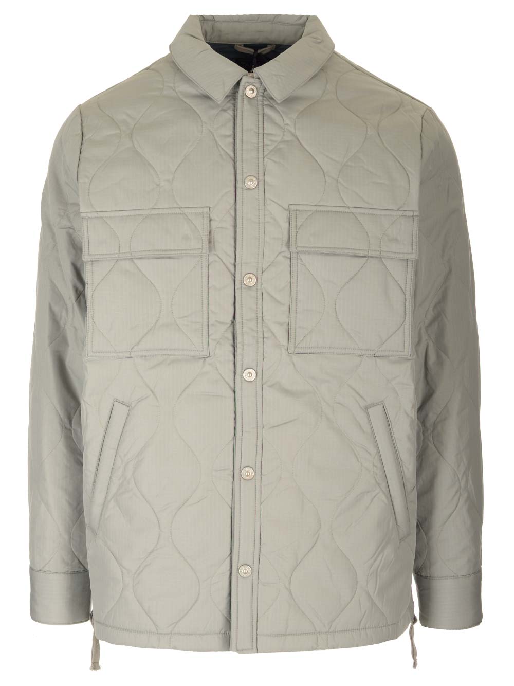 Sage Green Quilted Overshirt