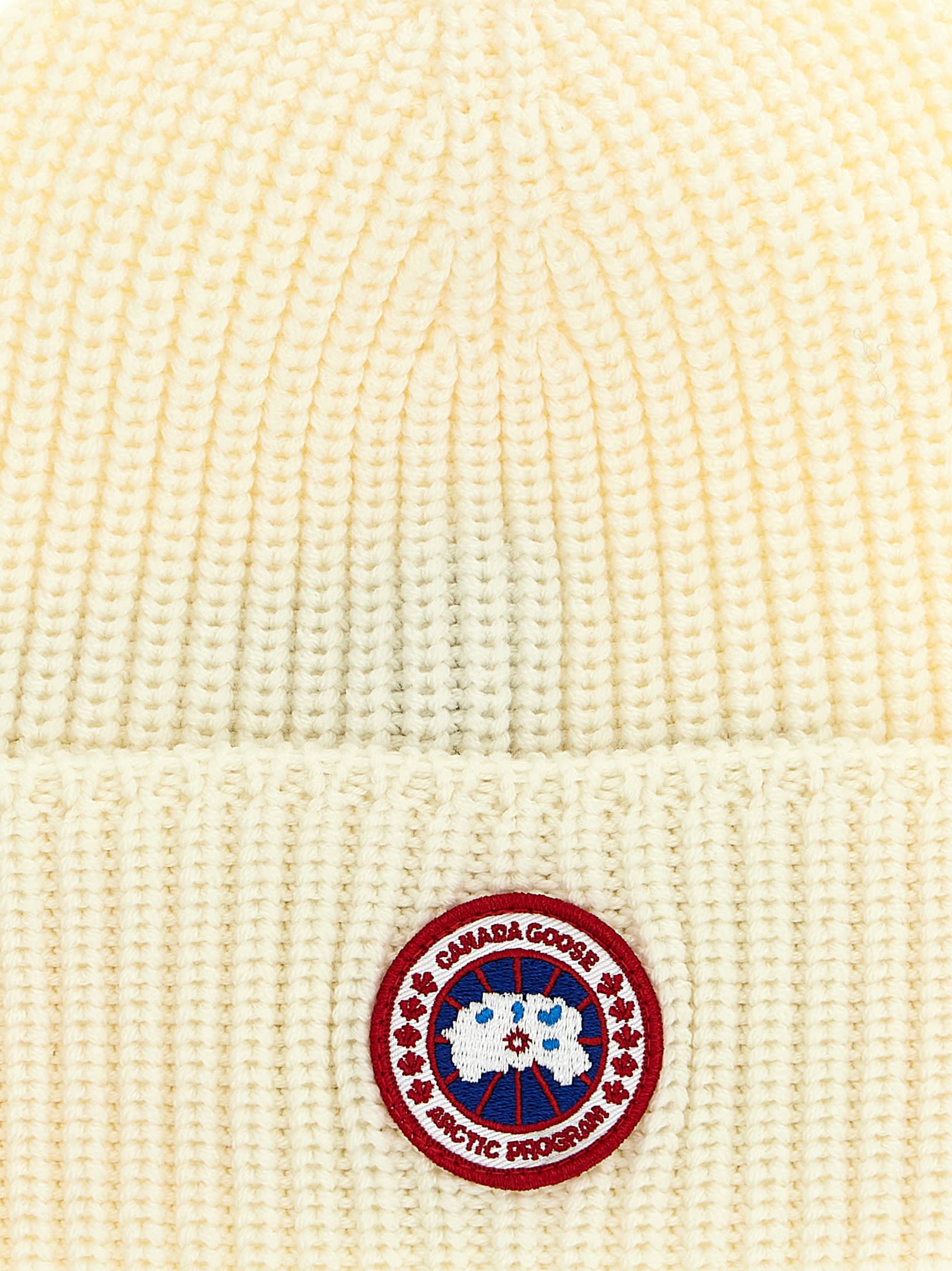 Canada Goose Rib Toque Hat In White