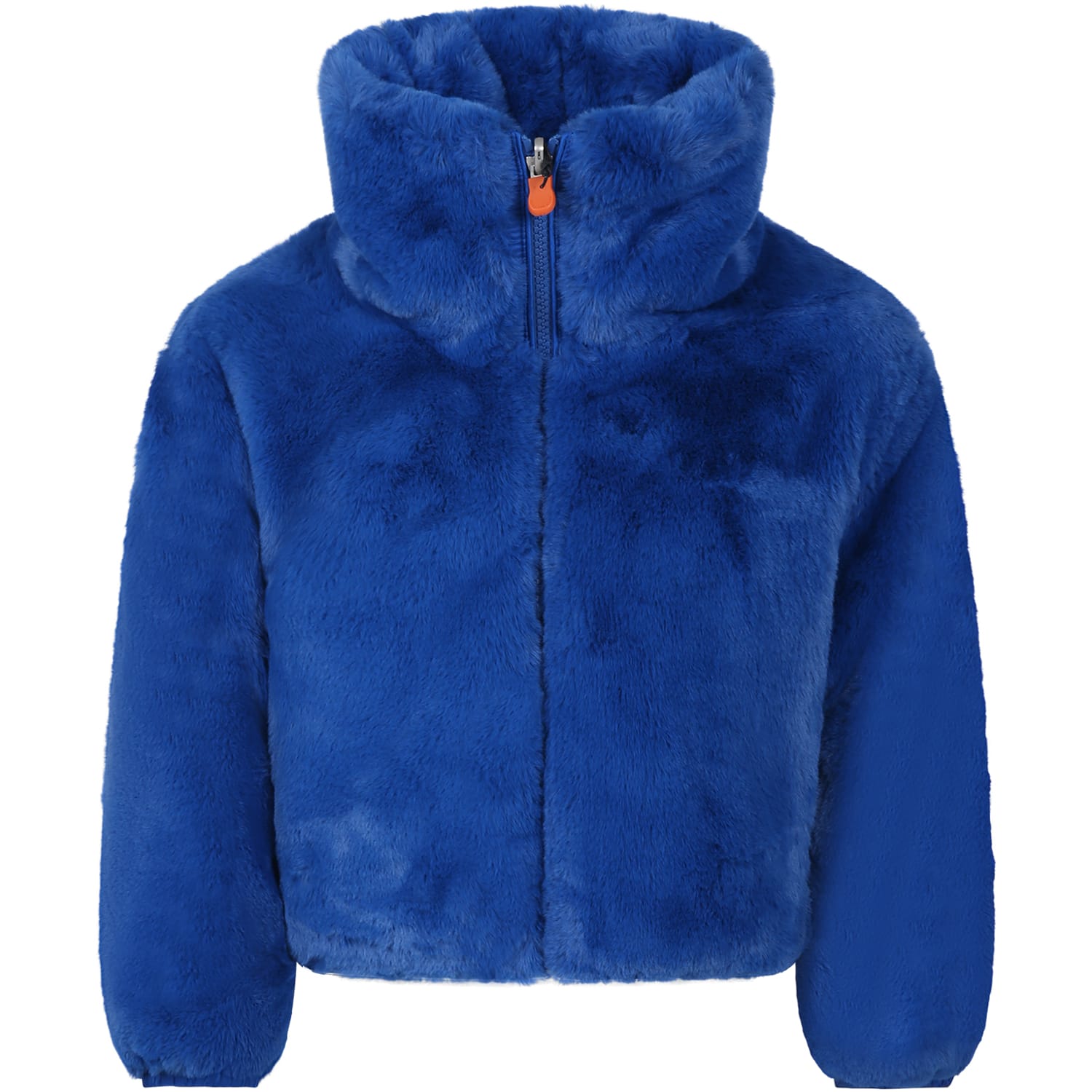 Save The Duck Kids' Light Blue Coat For Girl With Logo