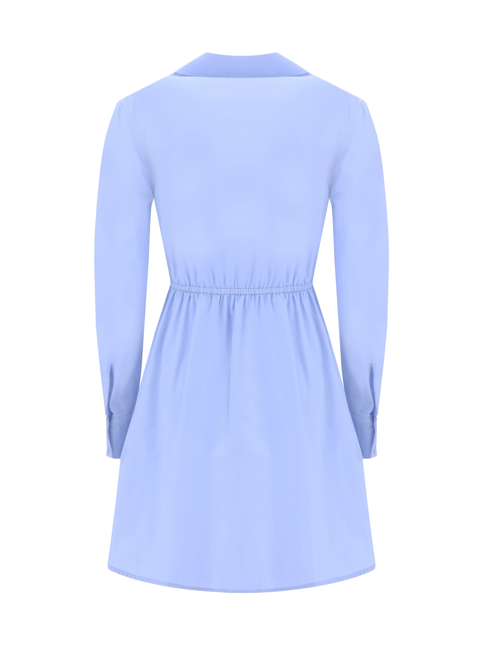 Shop Self-portrait Chemisier Dress In Blue