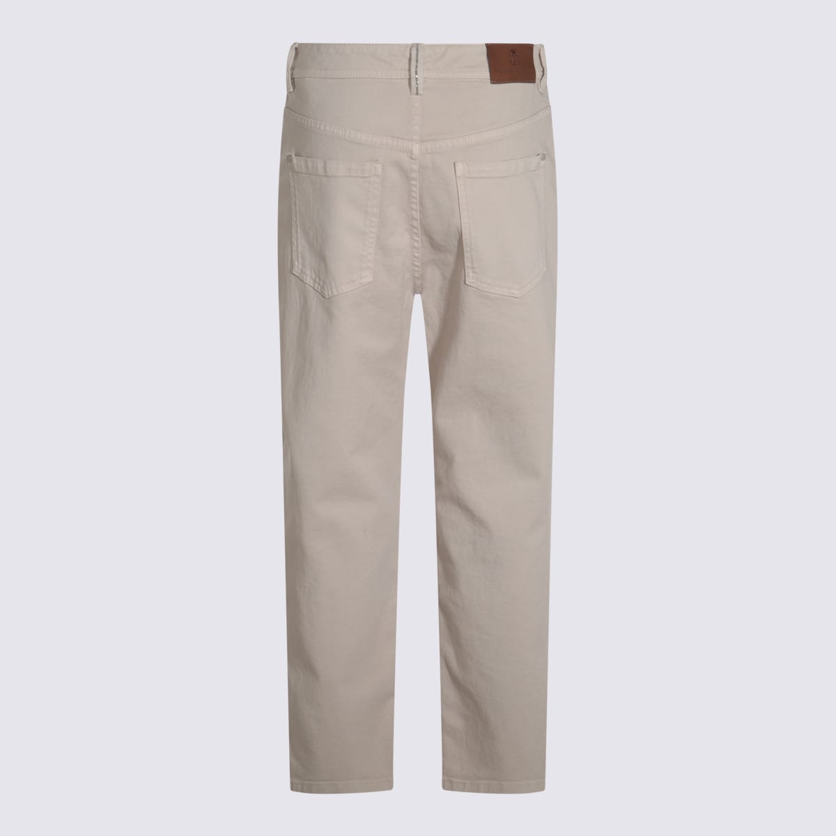 Brunello Cucinelli Biiege Cotton Denim Jeans In Beige