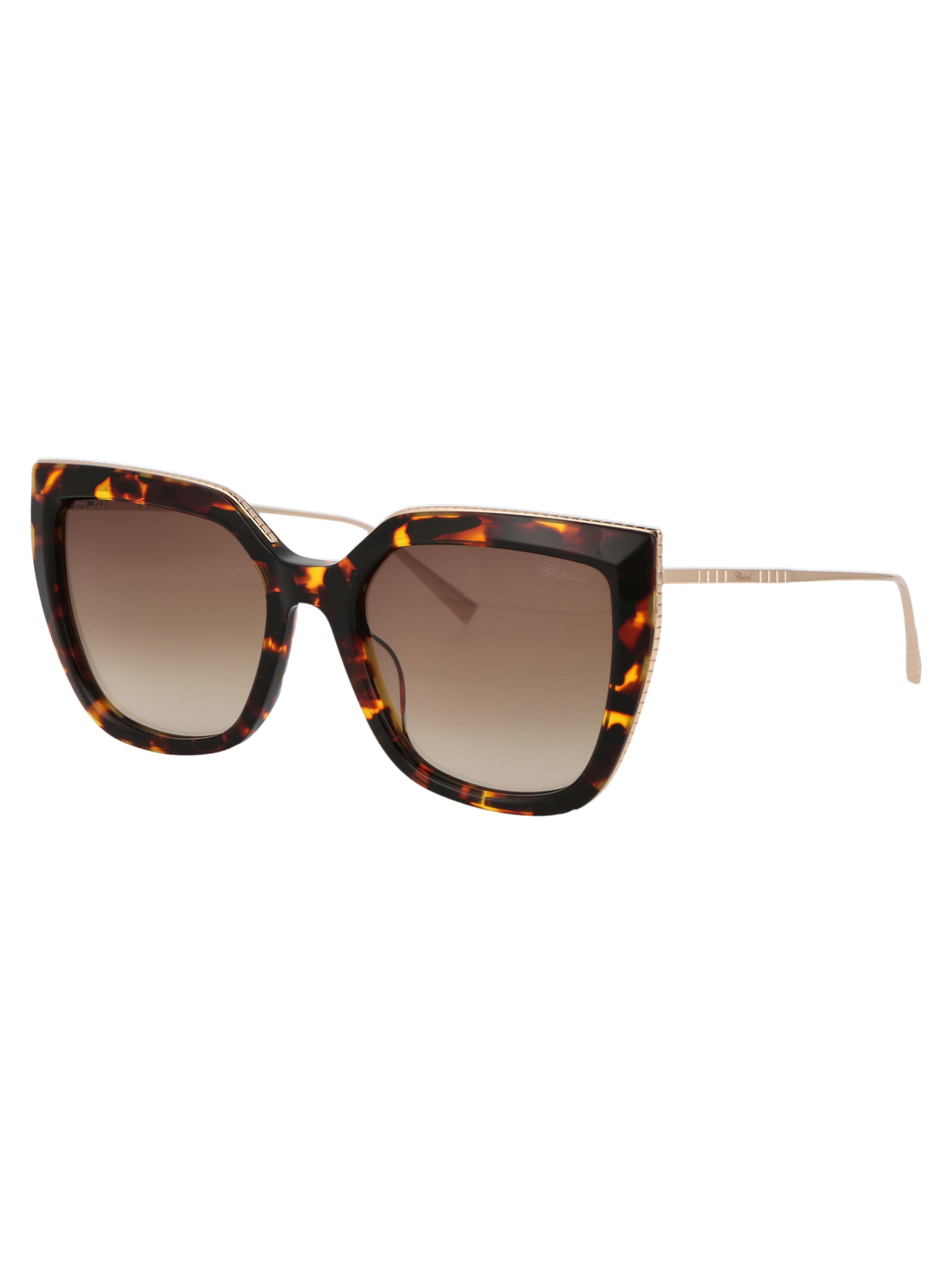 Shop Chopard Sch319m Sunglasses In 0745 Brown