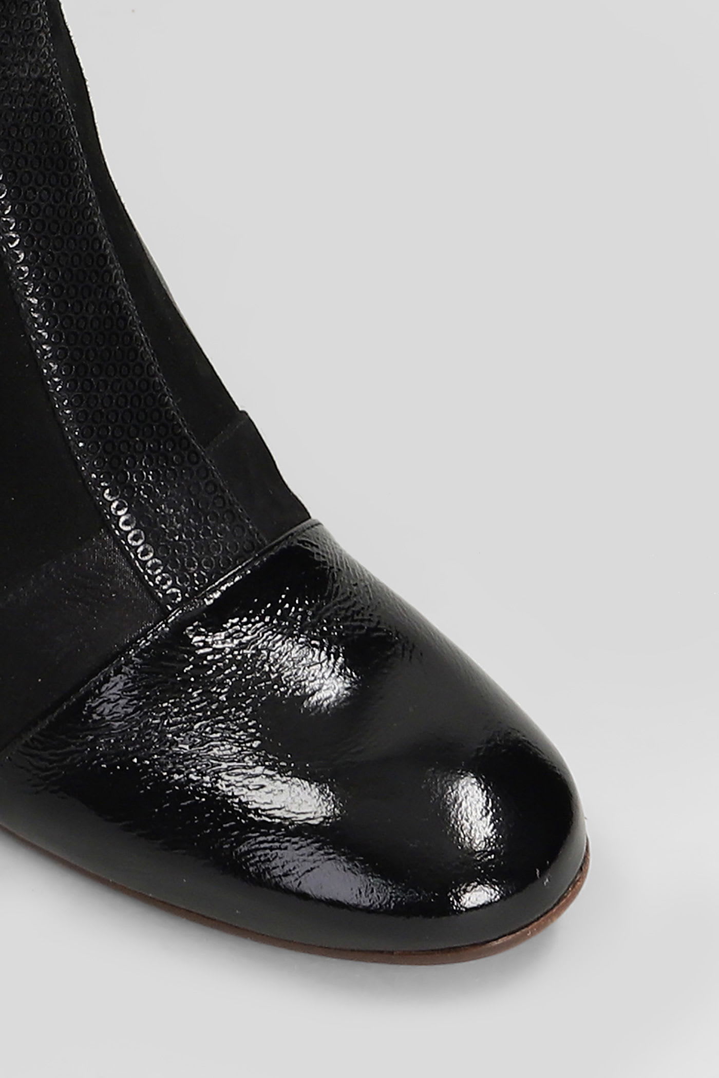 Chie Mihara Fitas High Heels Ankle Boots In Black Leather In Black
