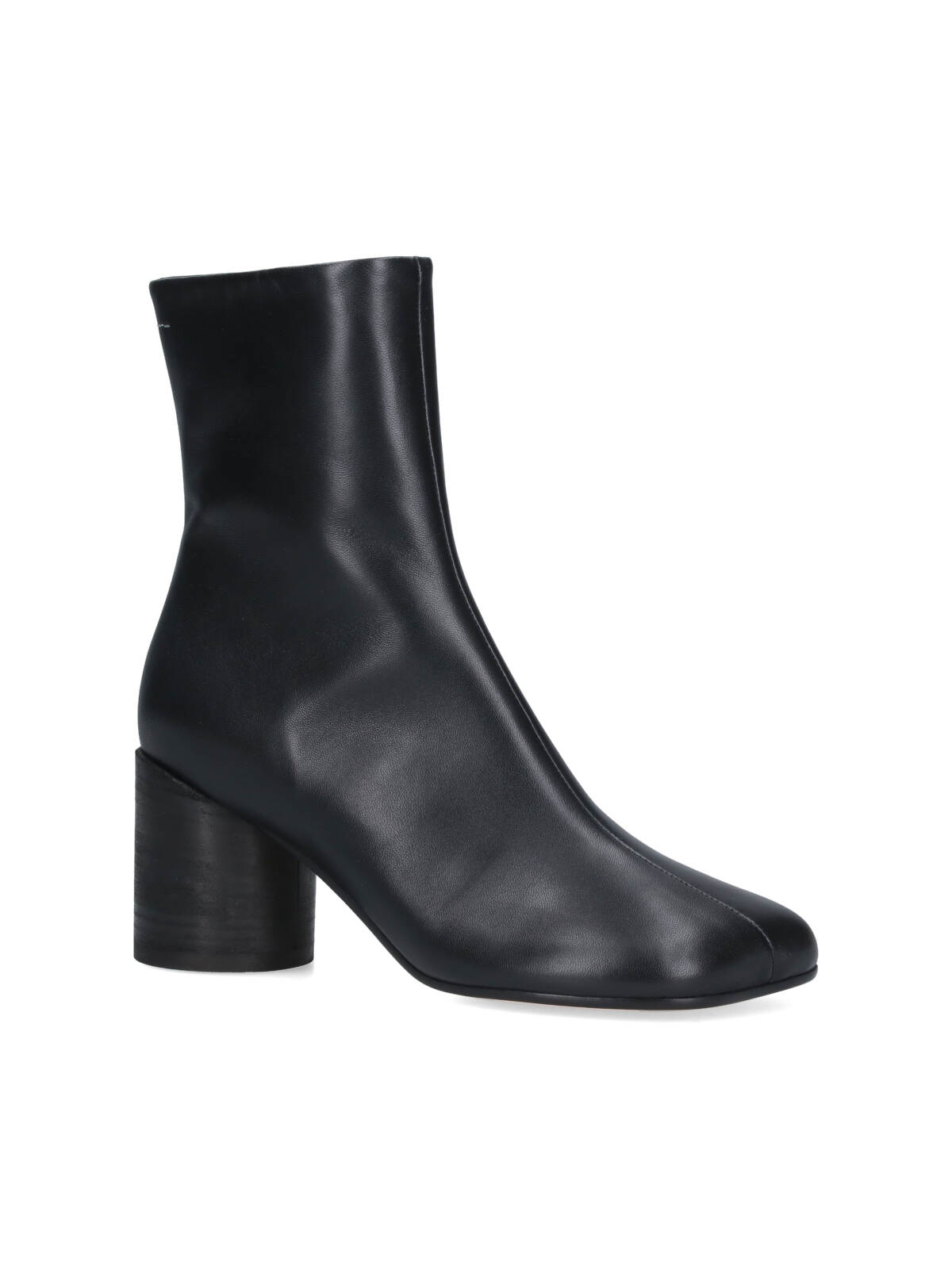 Mm6 Maison Margiela Mm6 By Maison Margiela Ankle Boots With Distinctive Seam Detail And Block Heel In Black