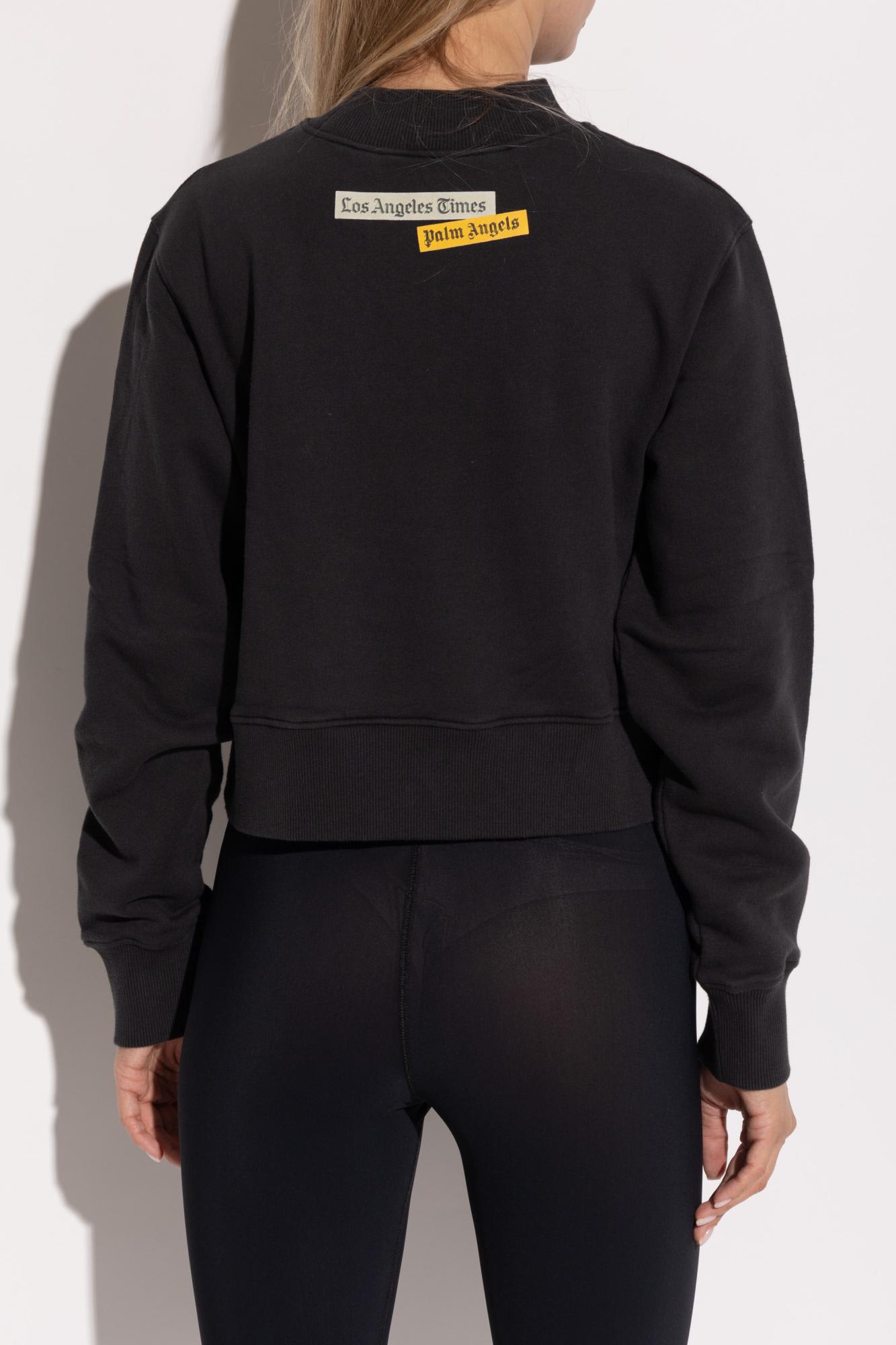 Palm Angels Graphic Print Crew Neck Long Sleeve Sweatshirt In Multi