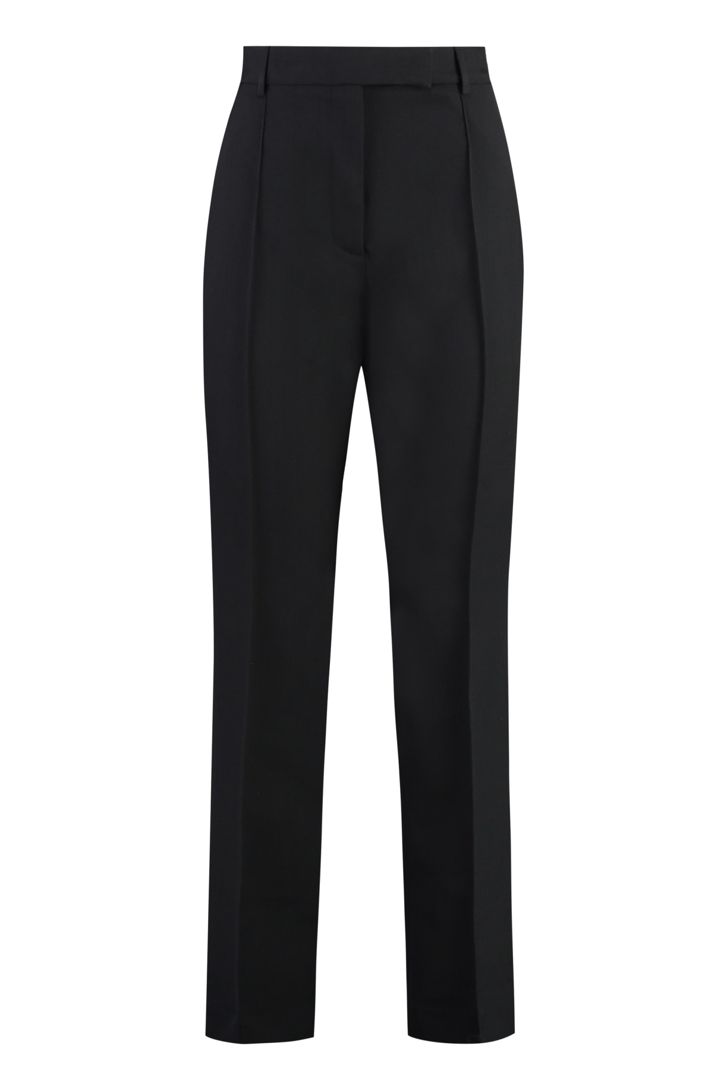 Wool Blend Tailored Trousers