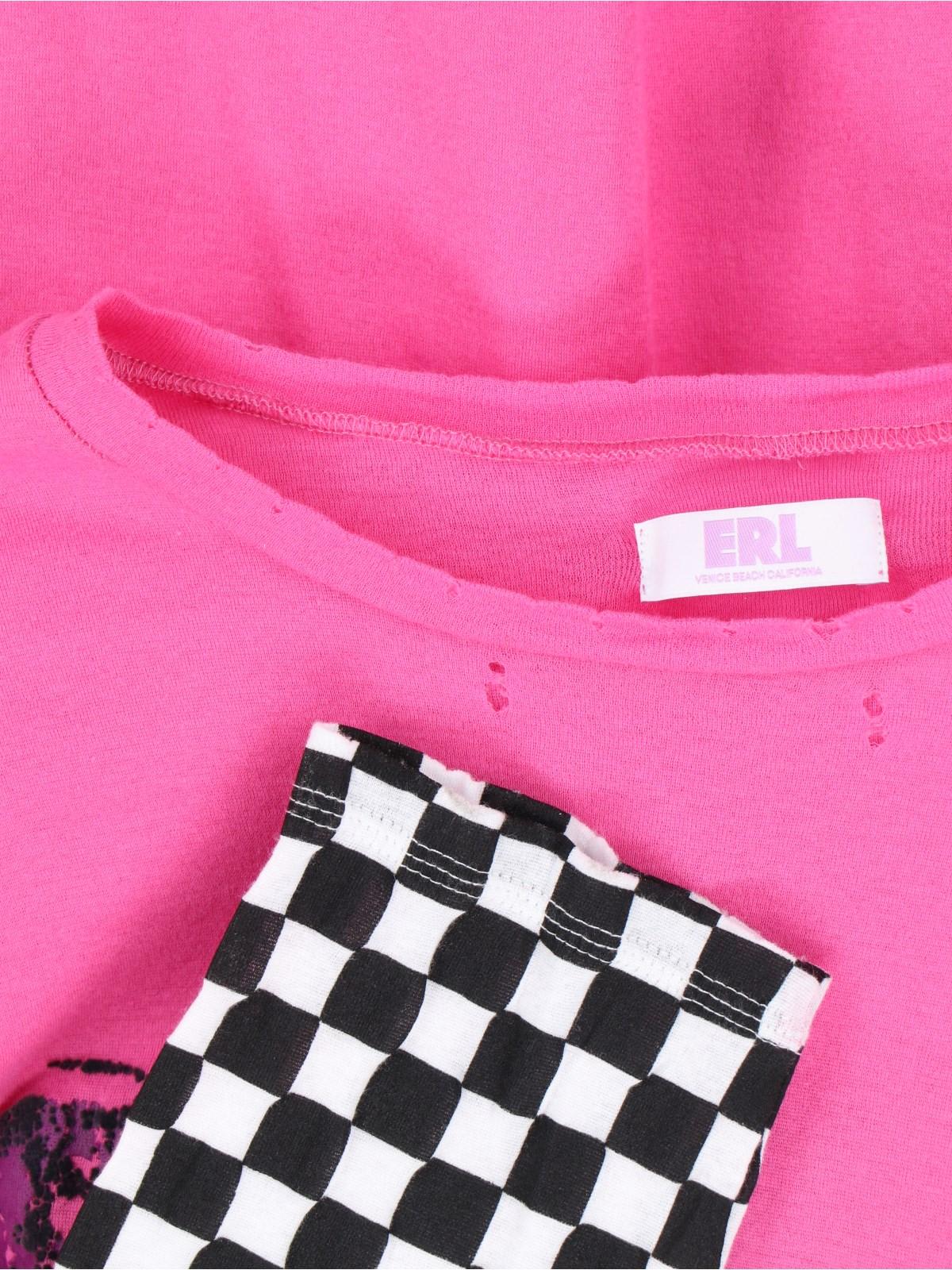 Shop Erl Long Sleeve T-shirt In Fuchsia
