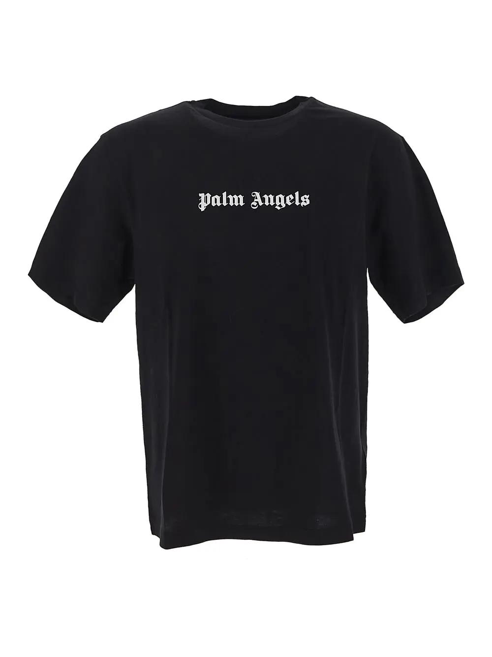 Shop Palm Angels Classic Logo Slim Tee In Black