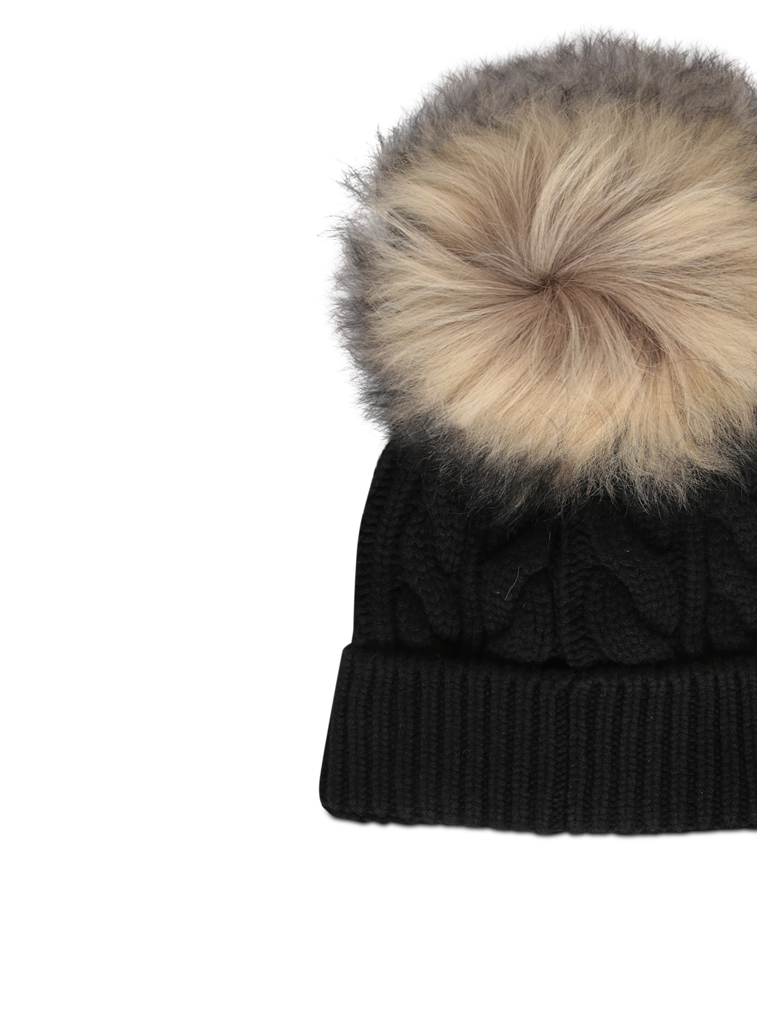 Shop Moncler Black Pom Pom Beanie