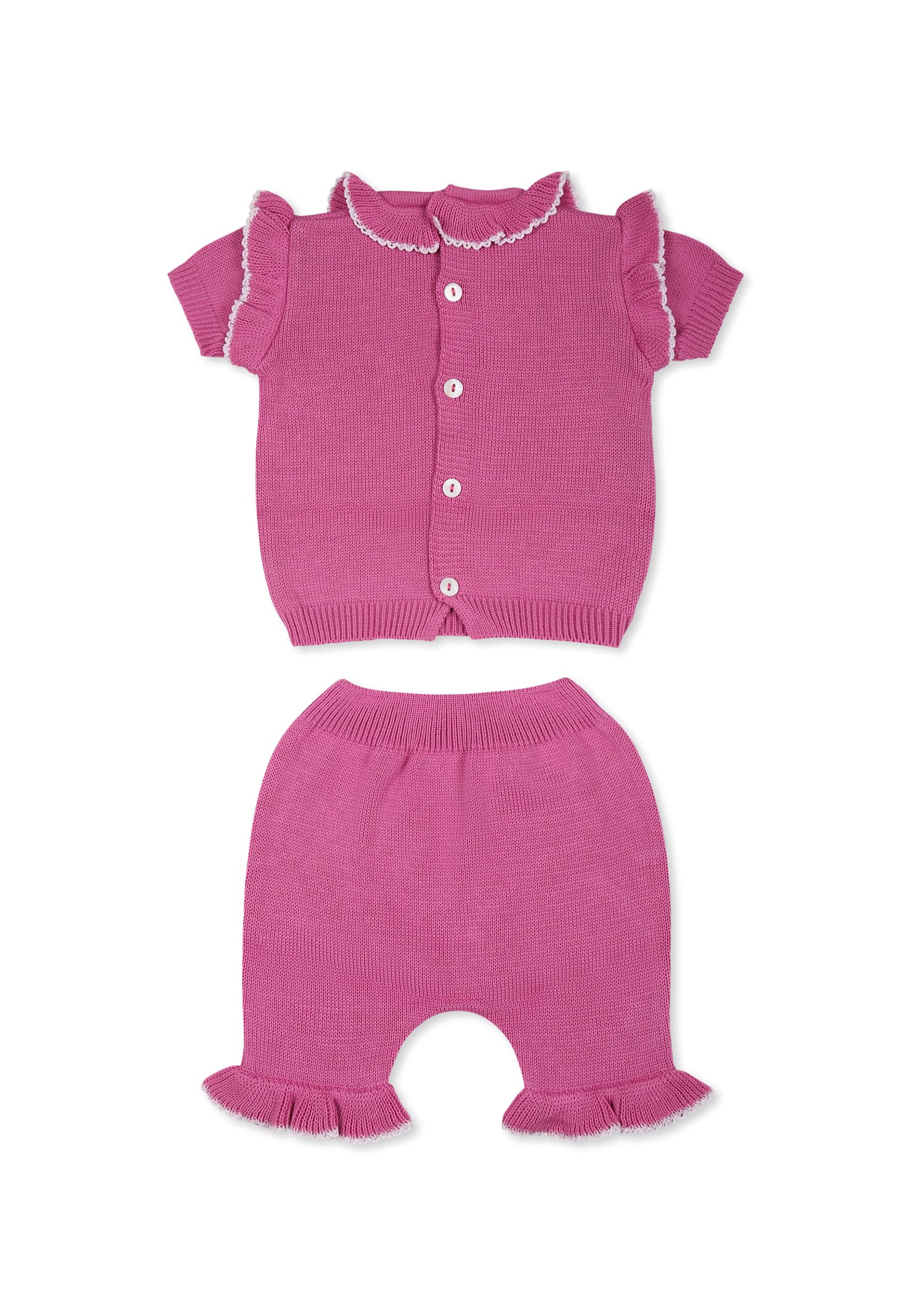 Little Bear Fuchsia Birth Set For Baby Girl In Pink