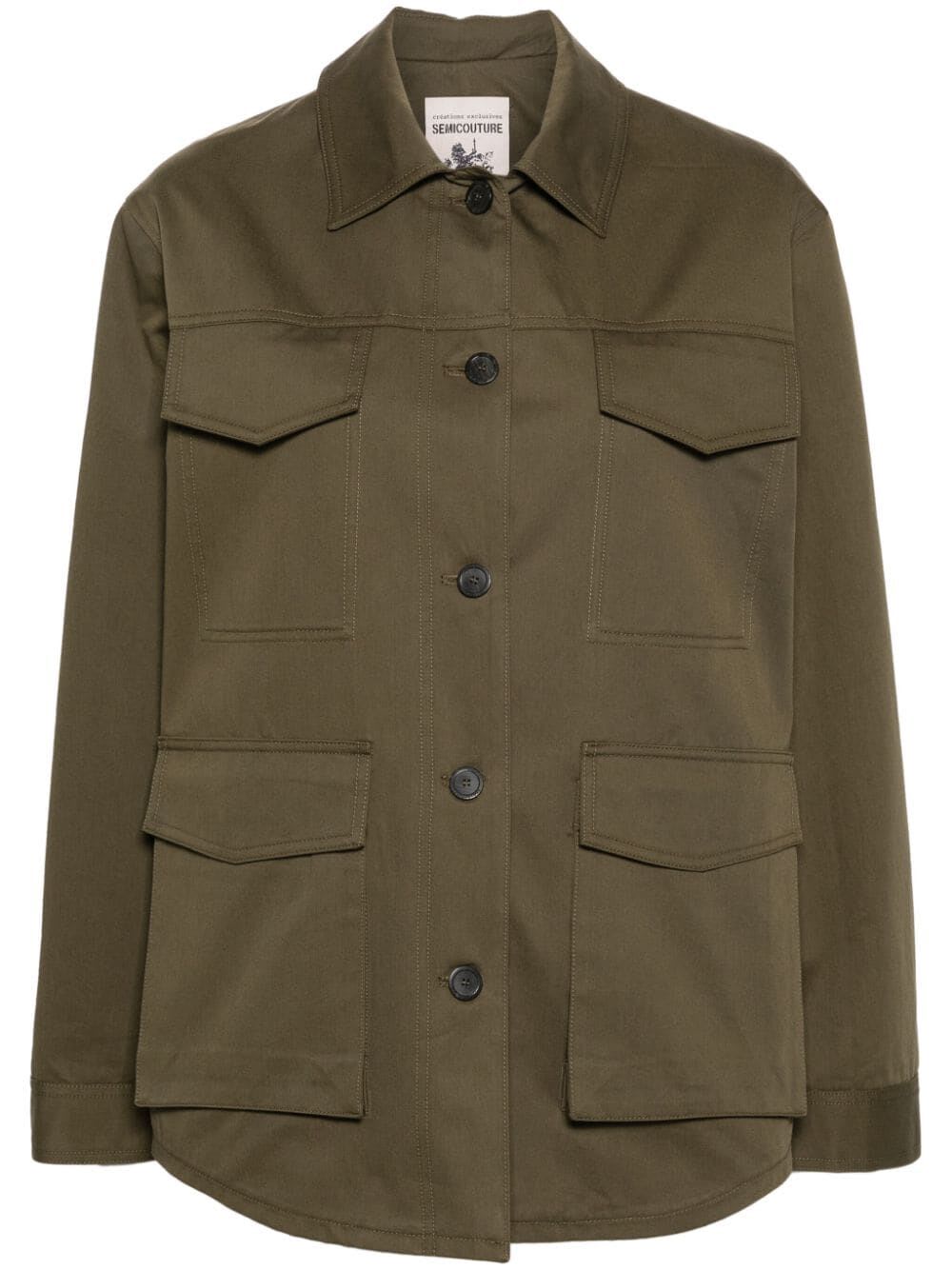 Shop Semicouture Carla Jacket In Olive