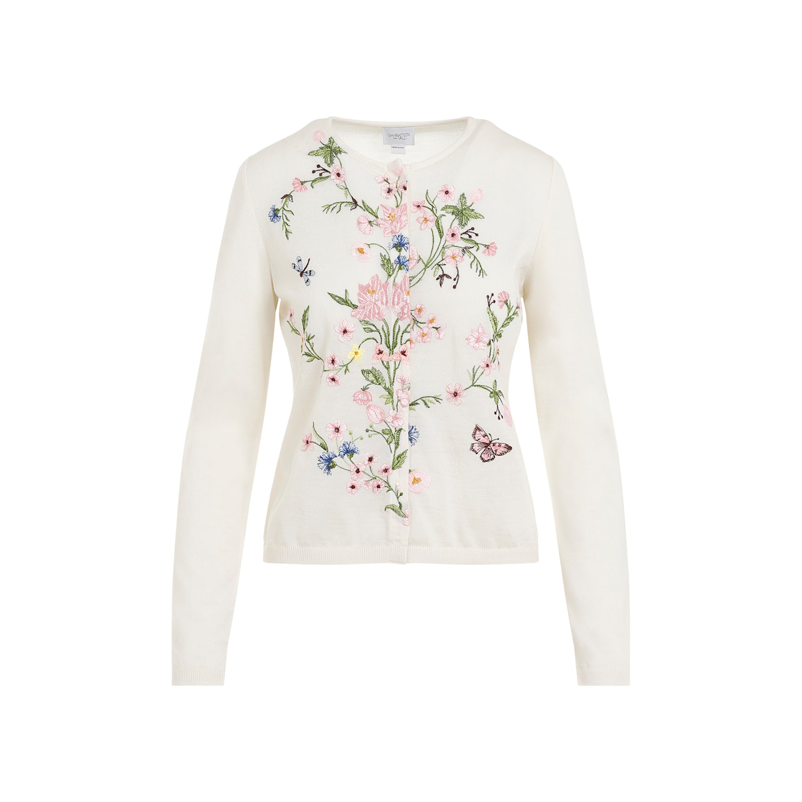 Shop Giambattista Valli Knit Cardigan In Ivory