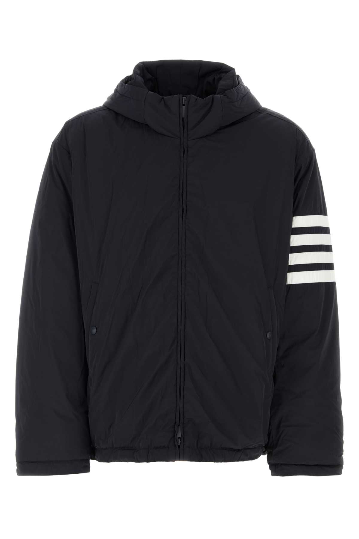 Shop Thom Browne Midnight Blue Polyester Down Jacket In 415