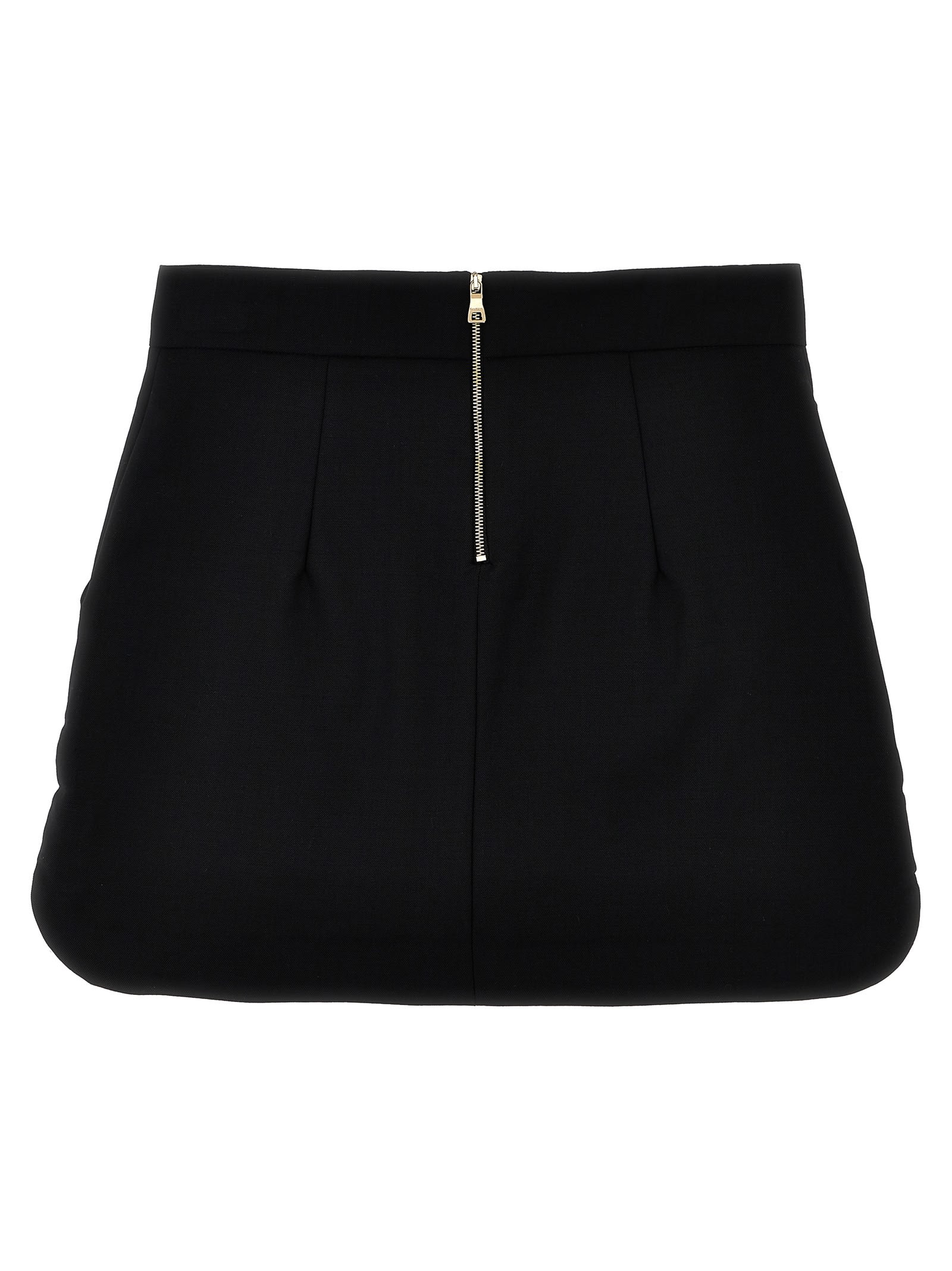 BALMAIN LOGO BUTTON SKIRT