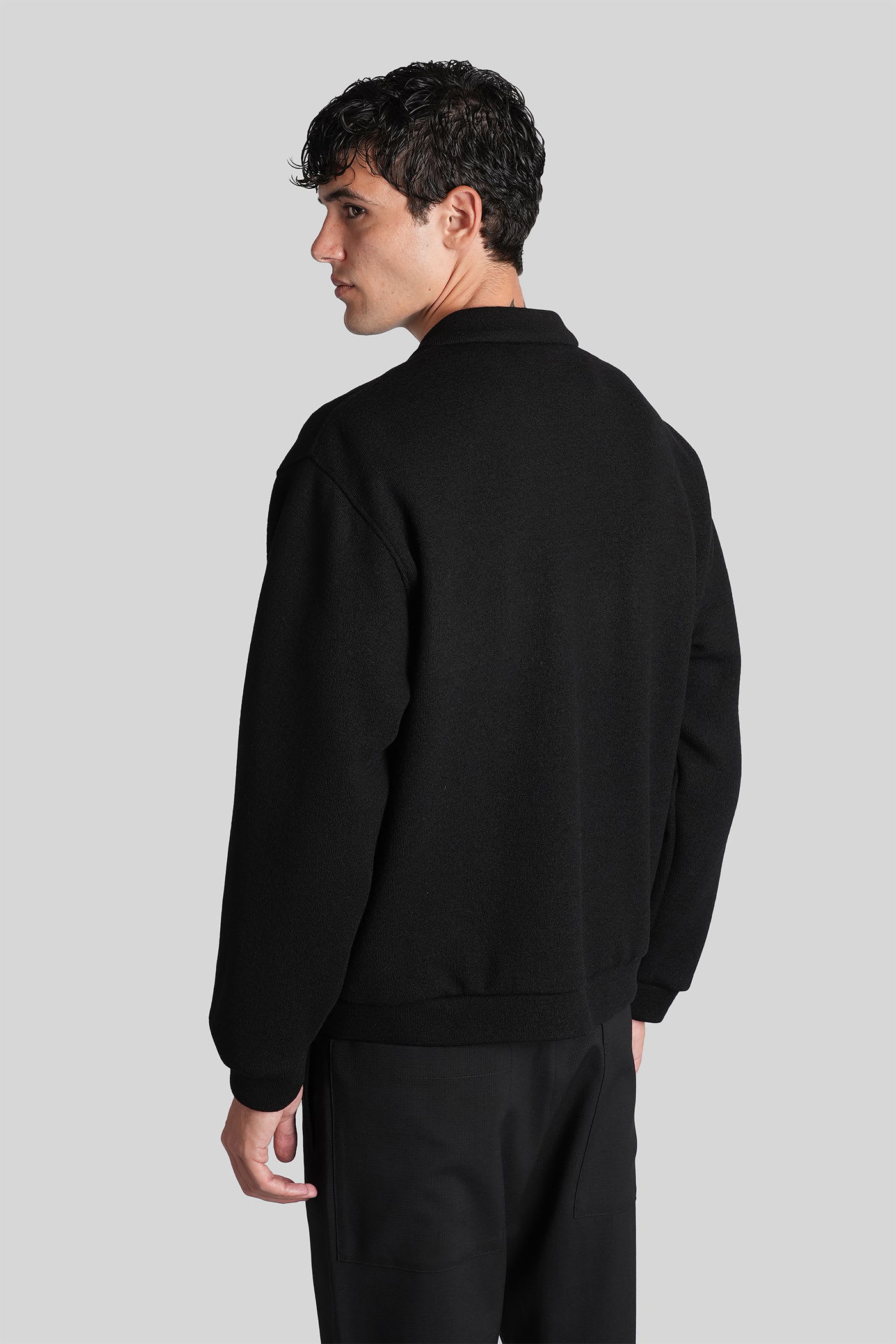 Barena Venezia Zippered Long Sleeve Casual Jacket In Black