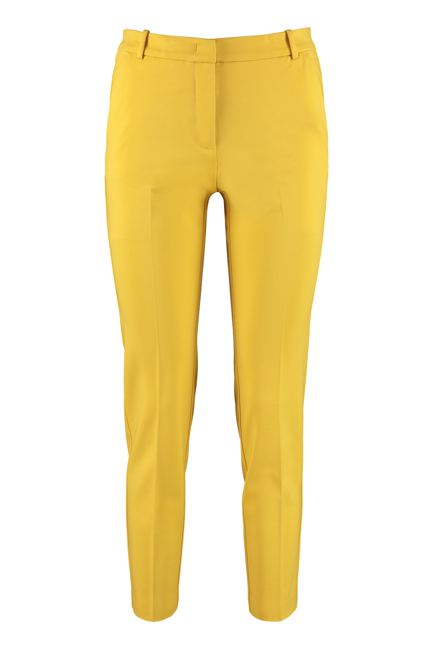 Pinko Bello 83 Straight-leg Trousers In Yellow