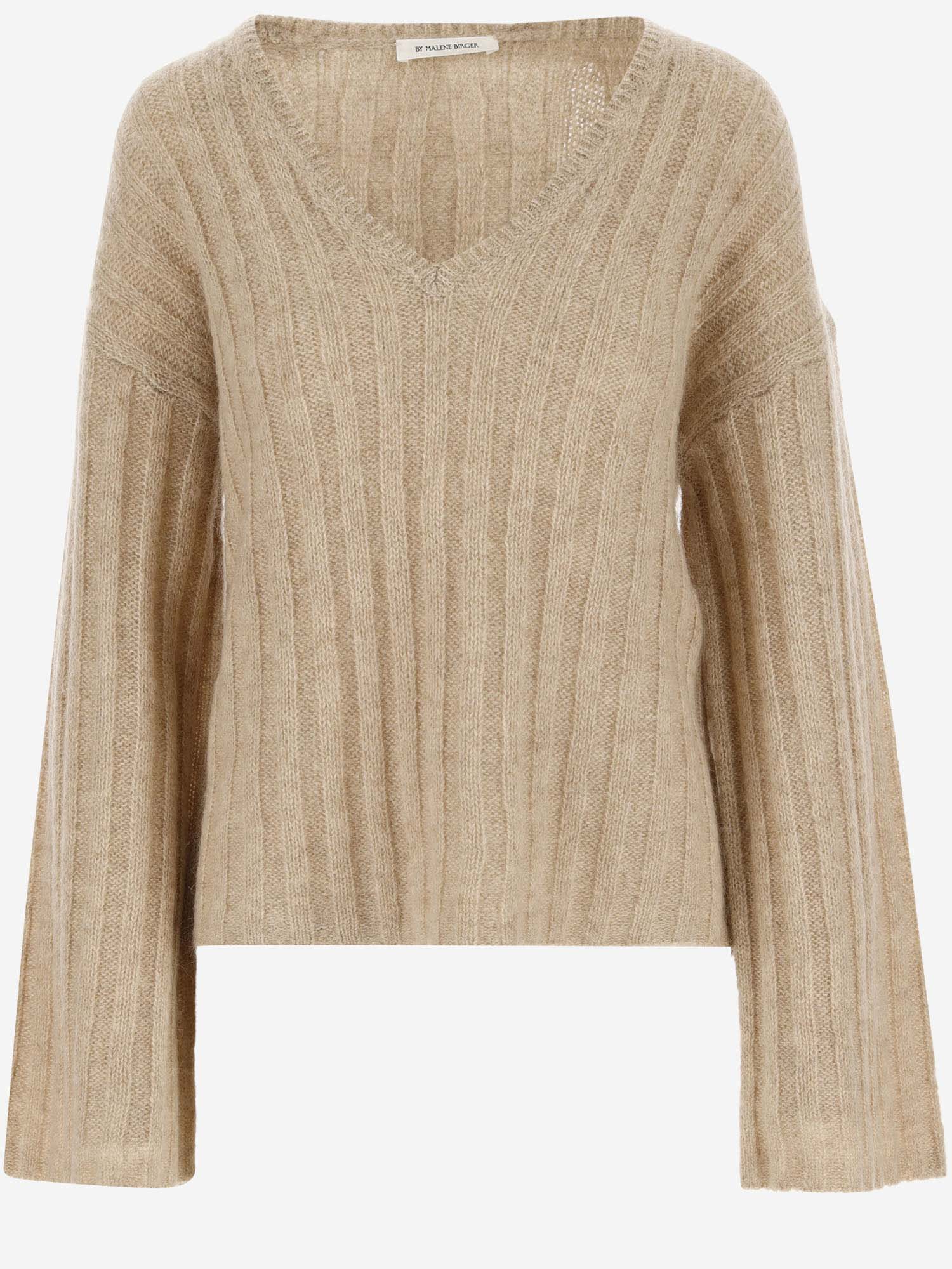 Shop By Malene Birger Cimone Sweater In Wool Blend In Beige