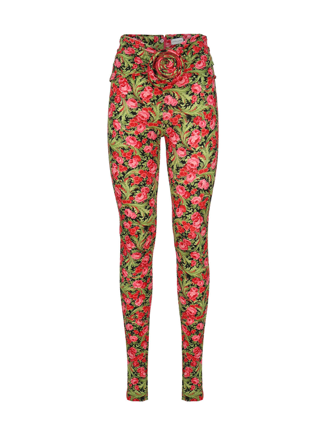 Magda Butrym Floral Skinny Trousers In Multicolor
