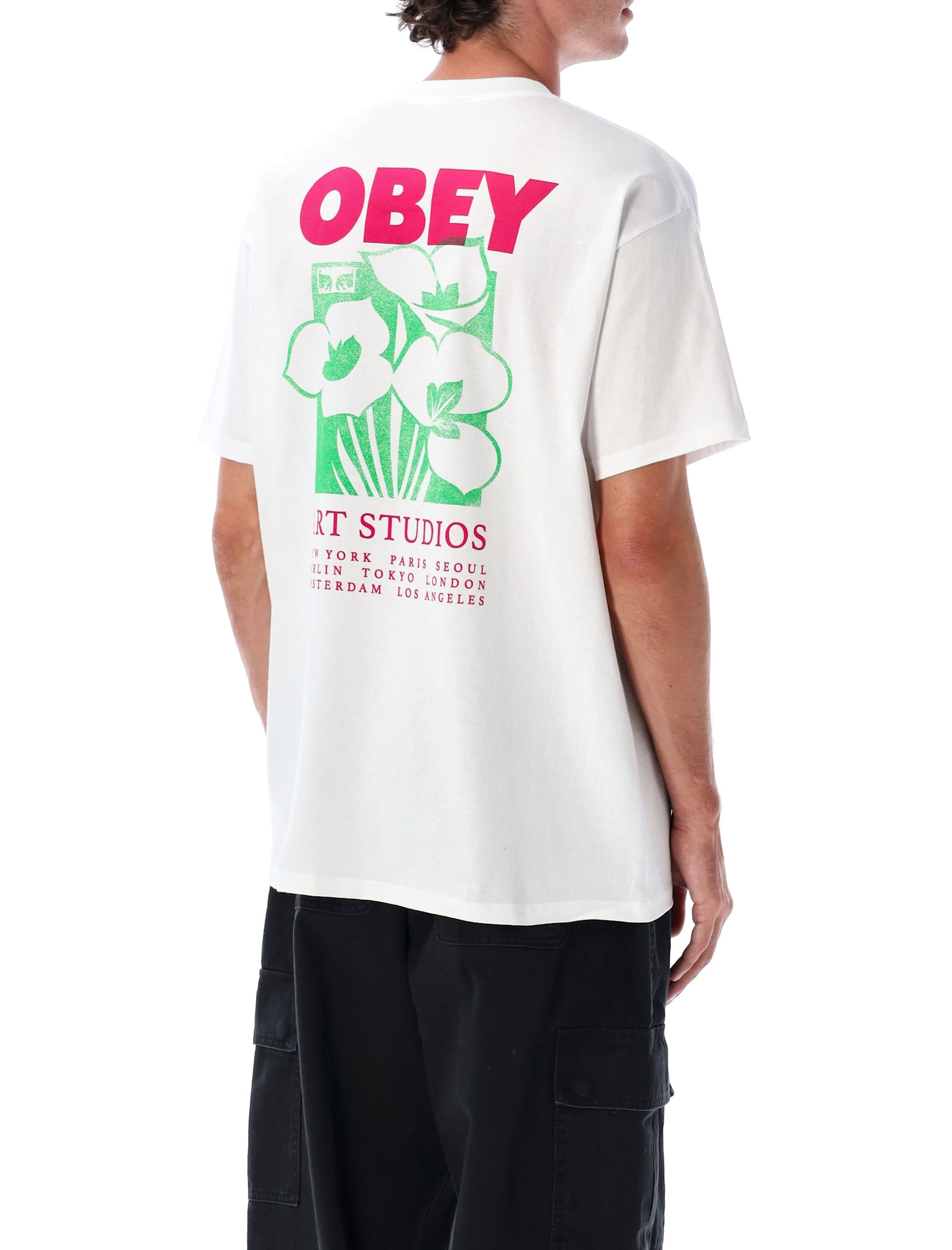 Obey Art Studio Flowers T-shirt In White