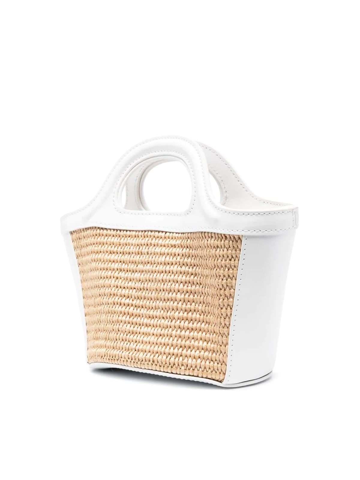 Tropicalia Micro Shopper Bag - Marni - Sand Storm/Lily White - Leather