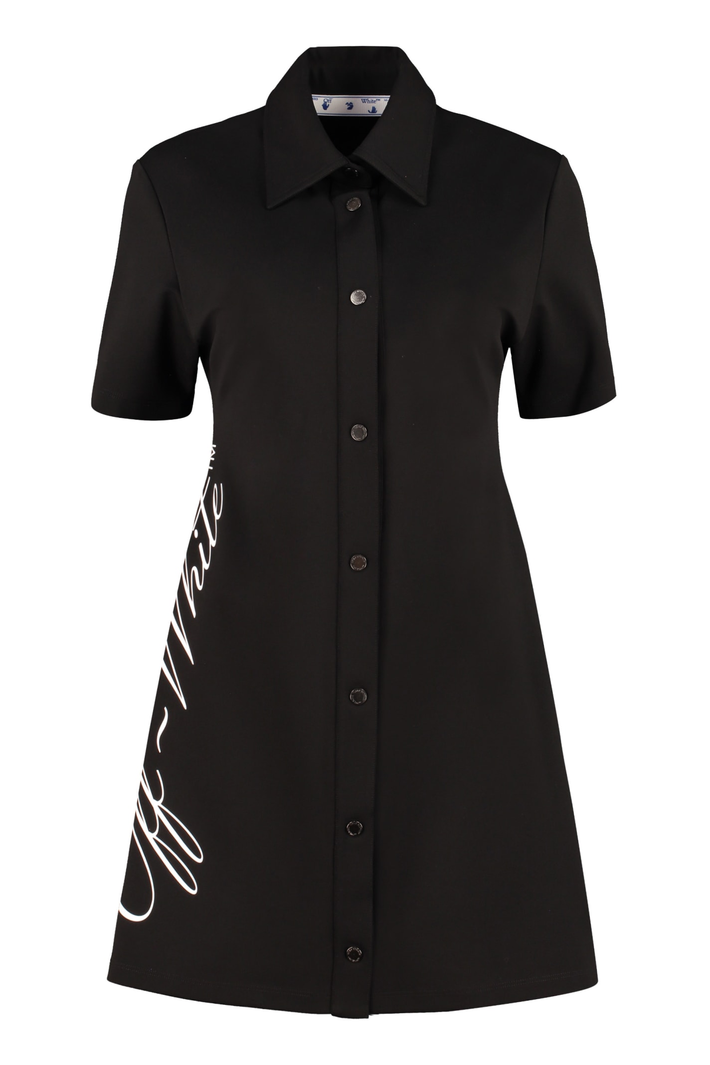 Photo of  Off-White Jersey Shirtdress- shop Off-White Dresses online sales
