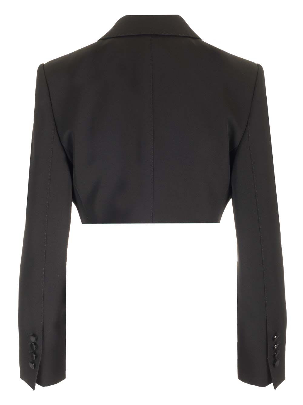 Shop Dolce & Gabbana Tuxedo Blazer In Black