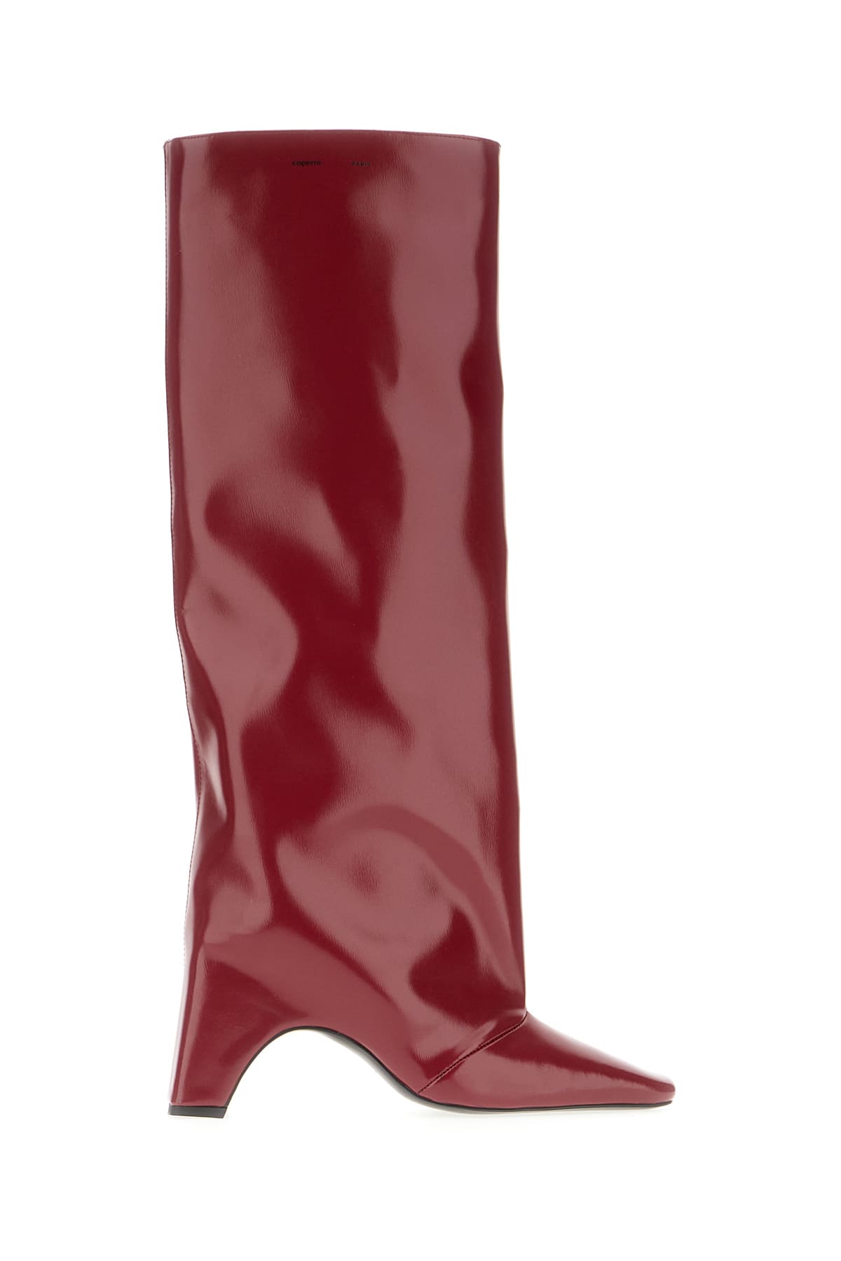 Shop Coperni Grape Leather Gloss Bridge Boots In Red