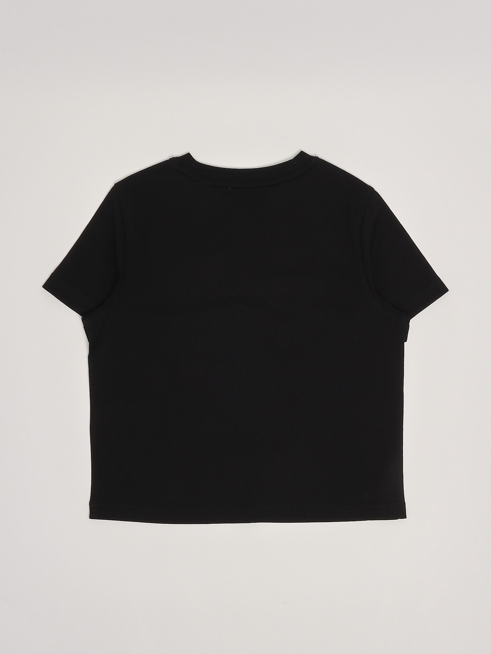 Burberry Boy's Cedar Ekd Label Short-sleeve Cotton T-shirt In Nero