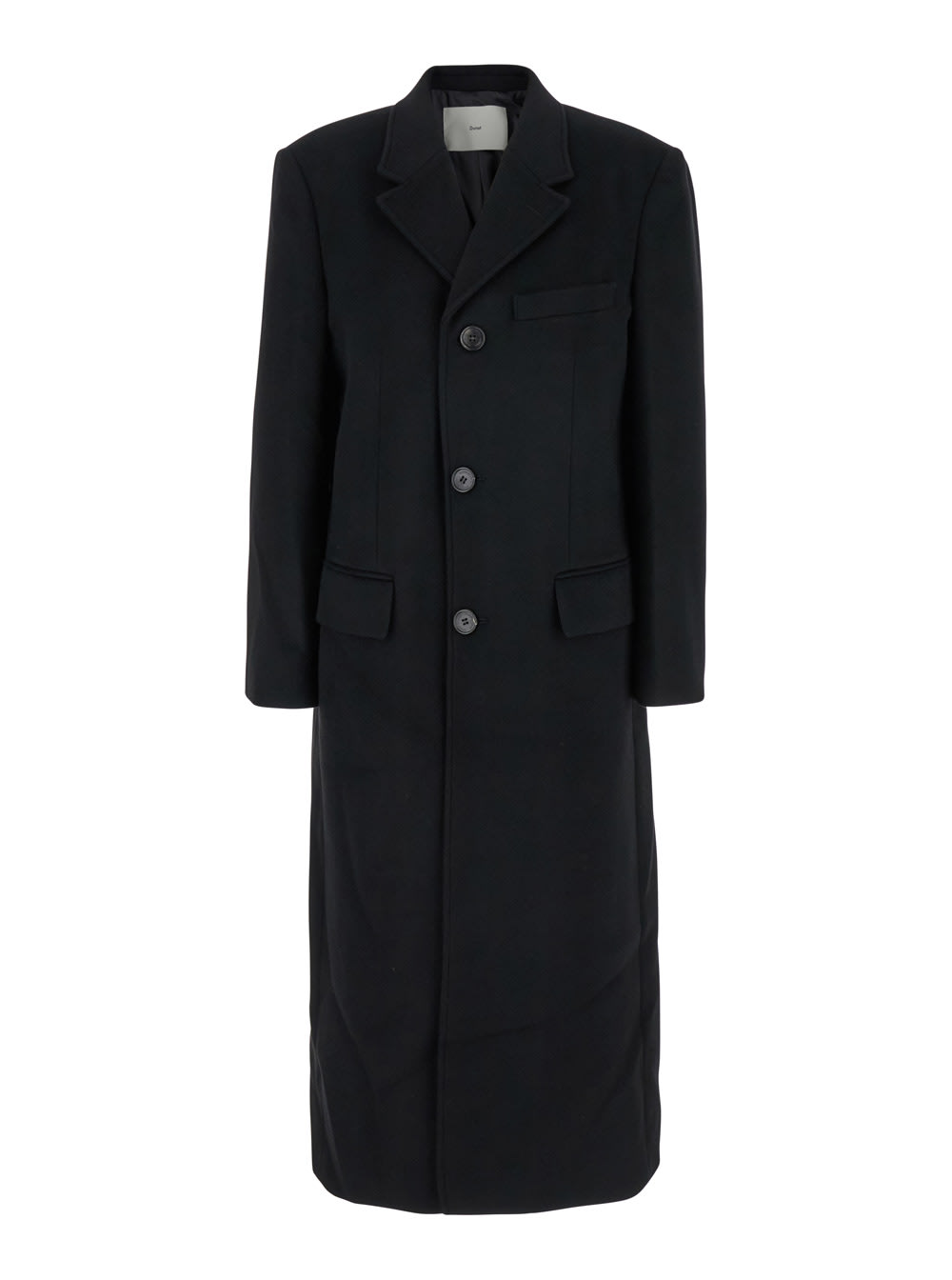 Shop Dunst Unisex 2-way 3 Button Cashmere Coat In Black