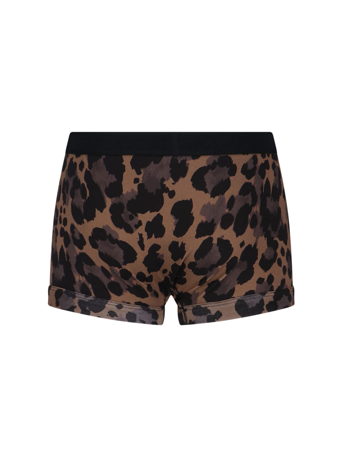 Tom Ford Leopard Print Boxer Shorts In Brown