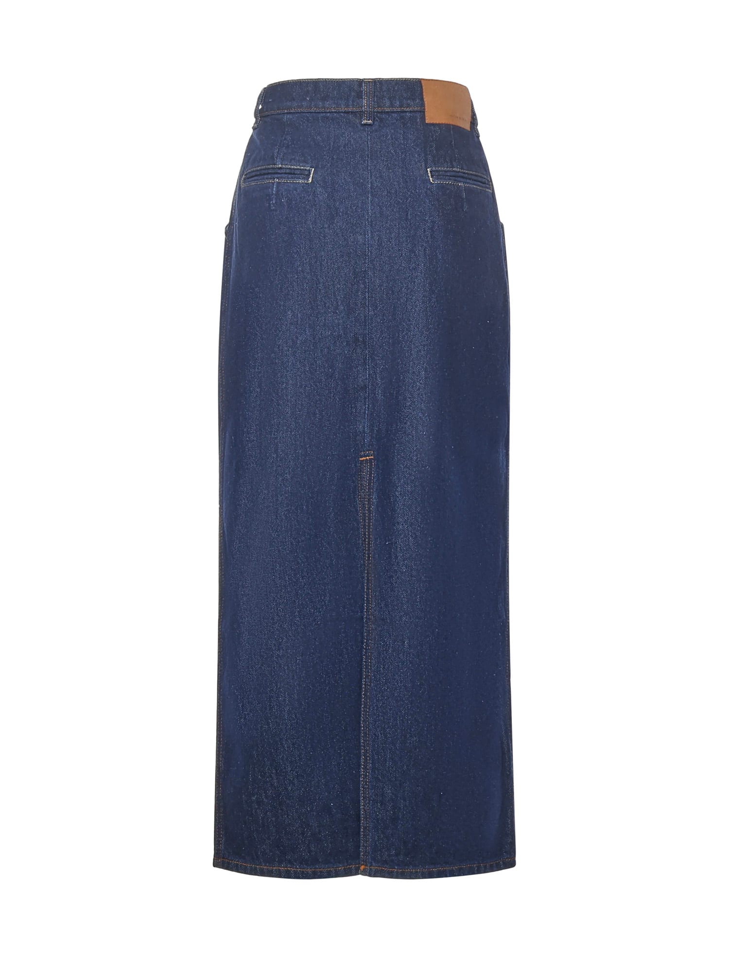 Magda Butrym Long Denim Skirt In Blue