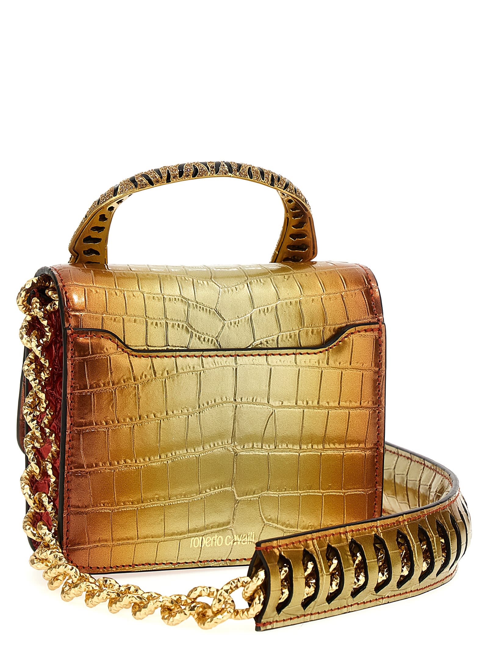 Shop Roberto Cavalli Roar Small Handbag In Multicolor