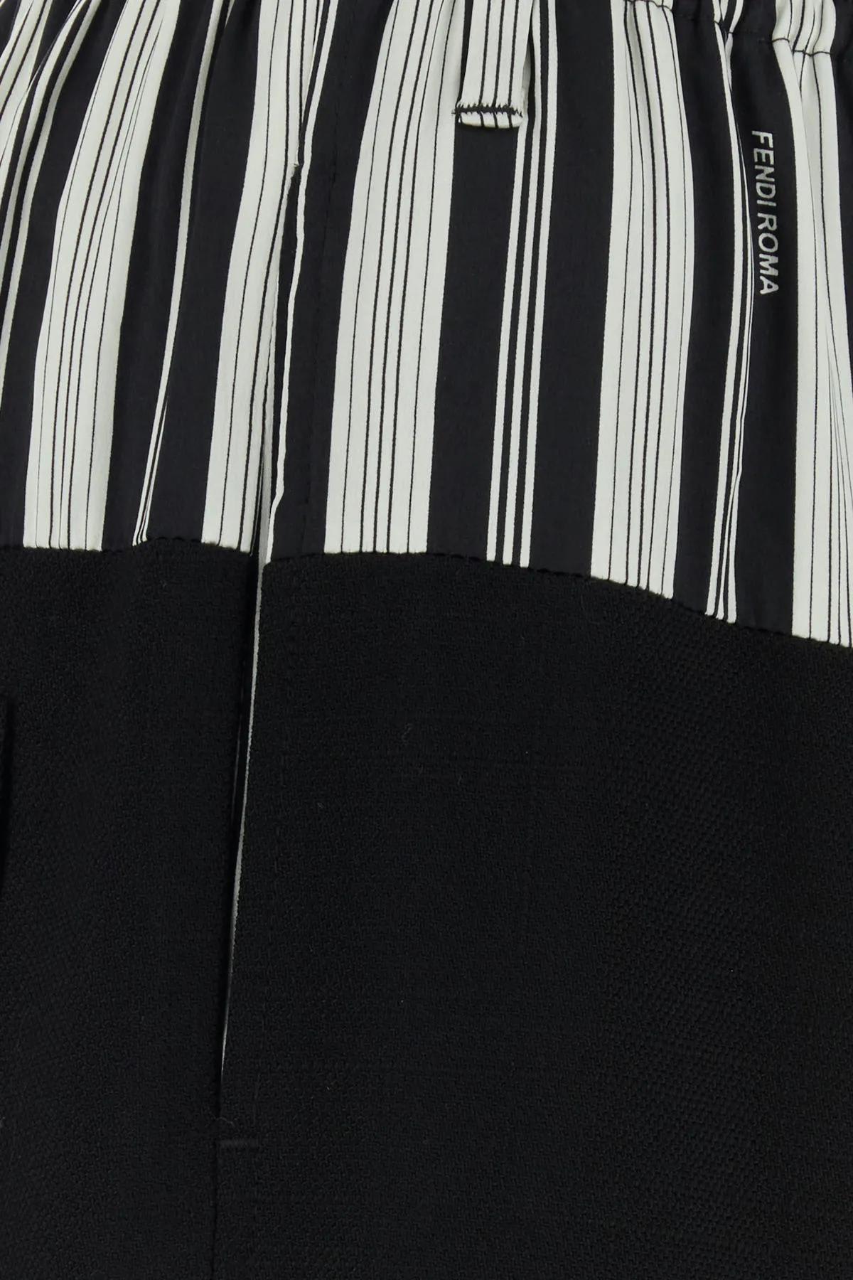 Shop Fendi Black Wool Blend X Stefano Pilati Pant In Nero
