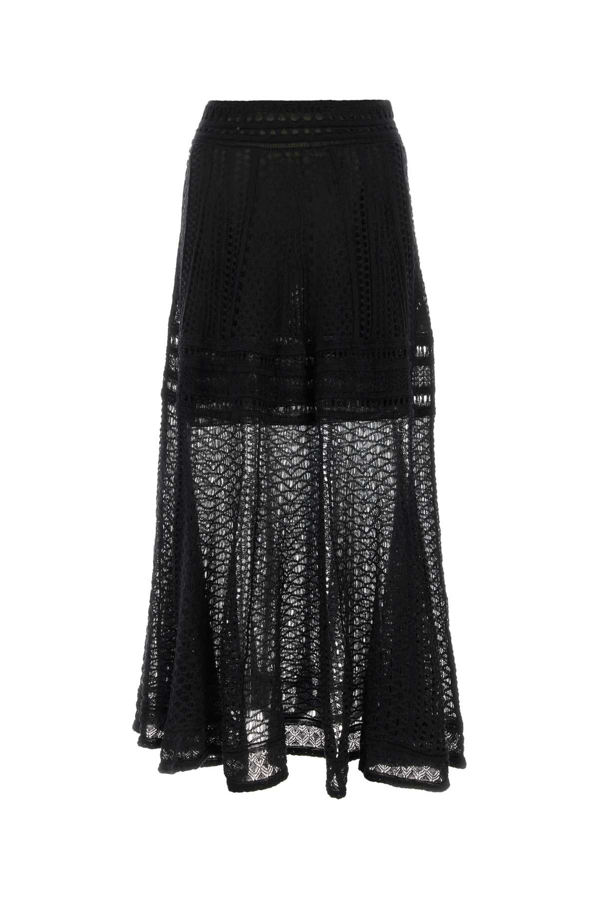 Chloé Black Linen Blend Skirt