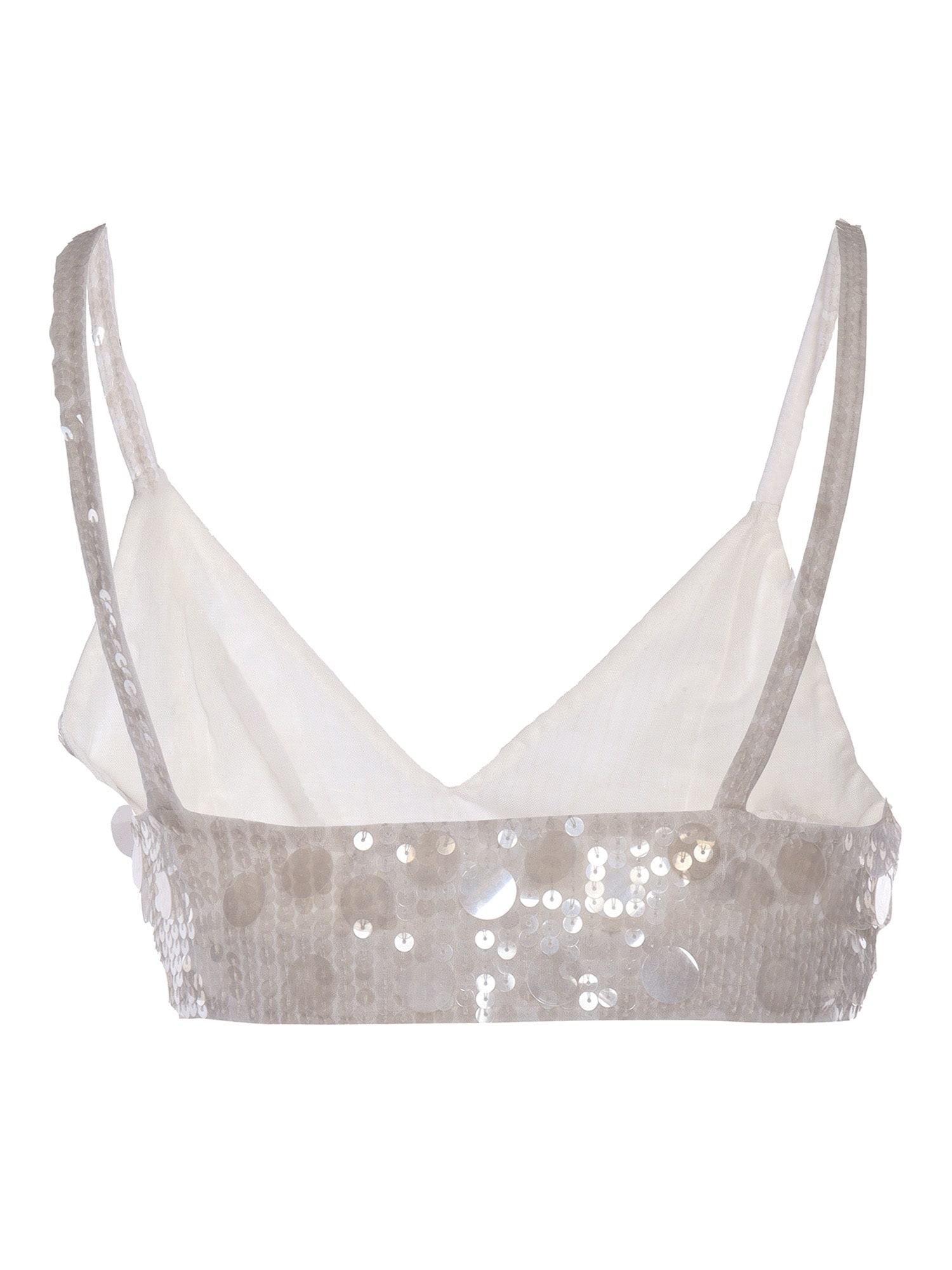 Shop P.a.r.o.s.h Sequined Top In White