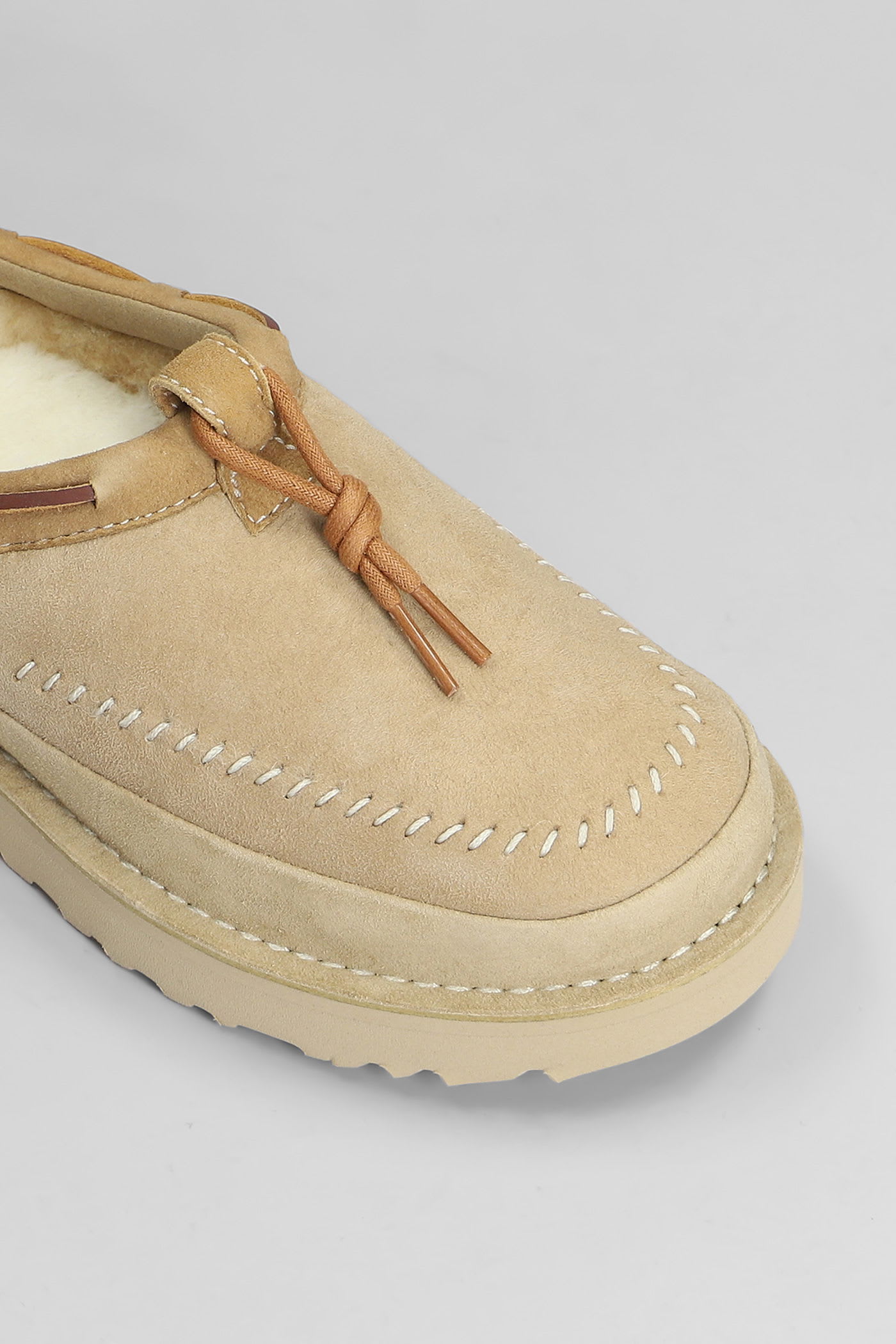 Ugg Tasman Crafted Loafers In Beige Suede In Sand