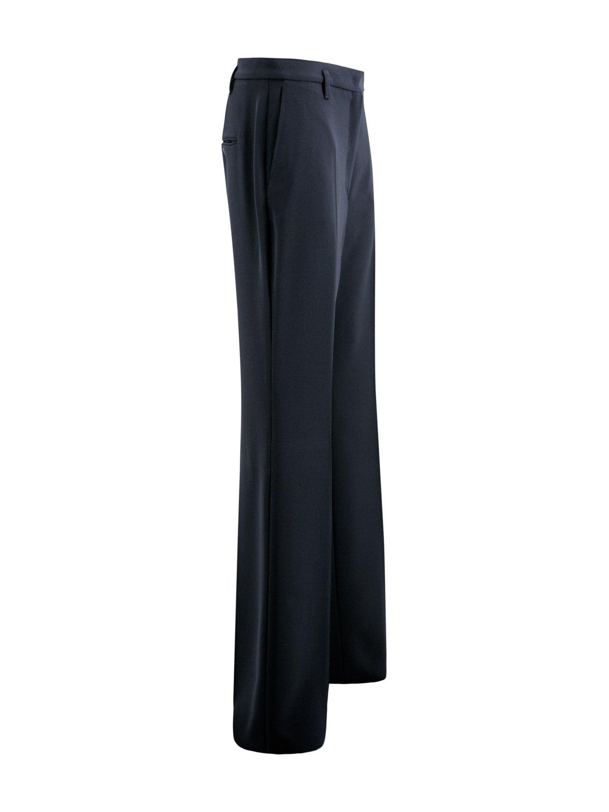 Max Mara High Waist Straight Leg Trousers In Blue