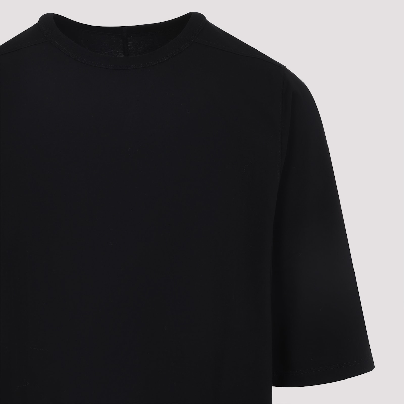 Rick Owens Relaxed Fit Oversized T-shirt With Classic Crew Neckline In Black