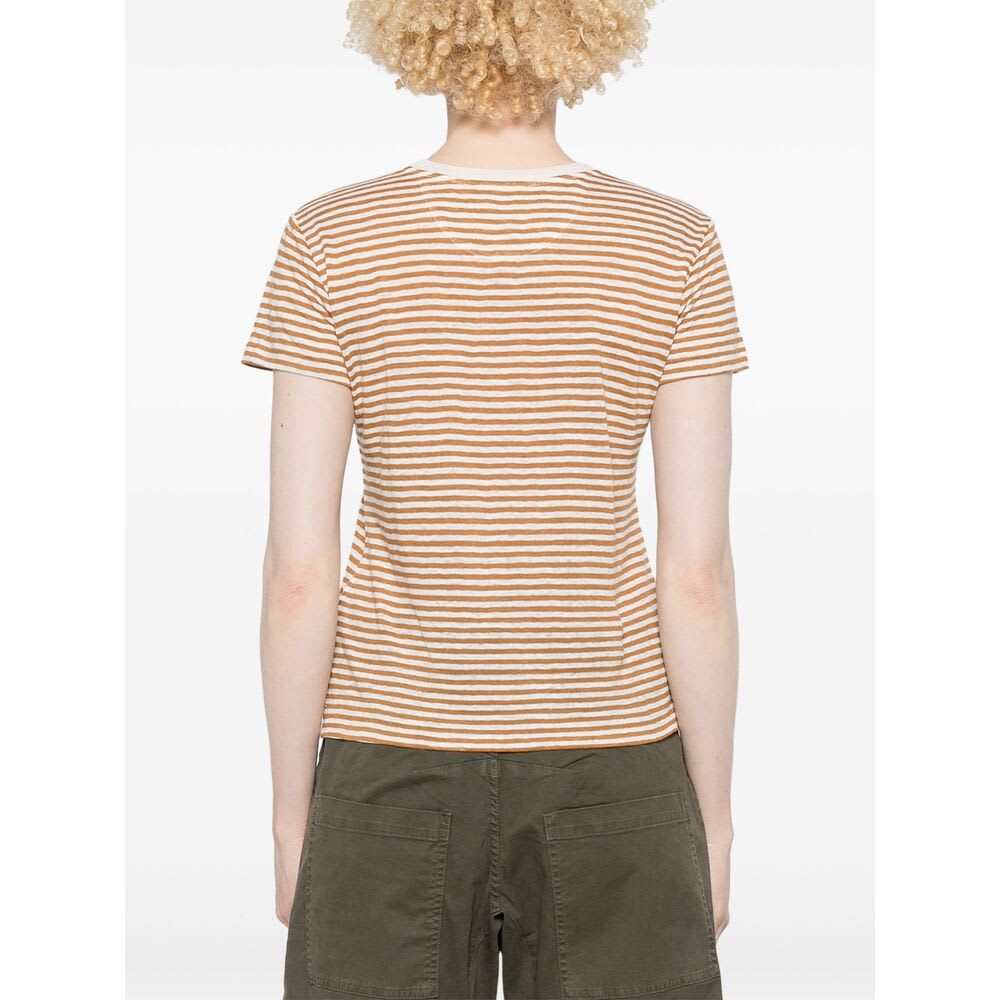 Frame Striped T-shirt In Pink