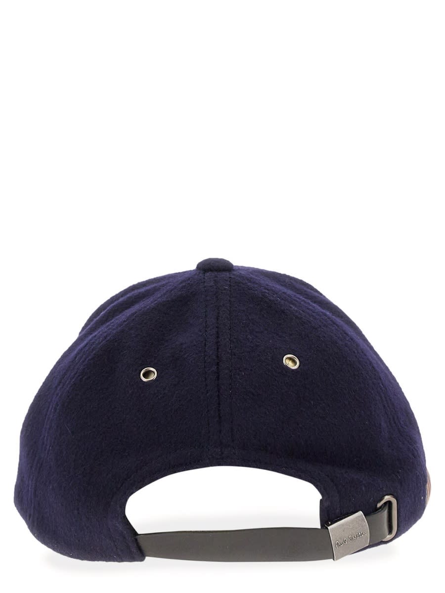 Shop Paul Smith Signature Baseball Hat Trim In Blue