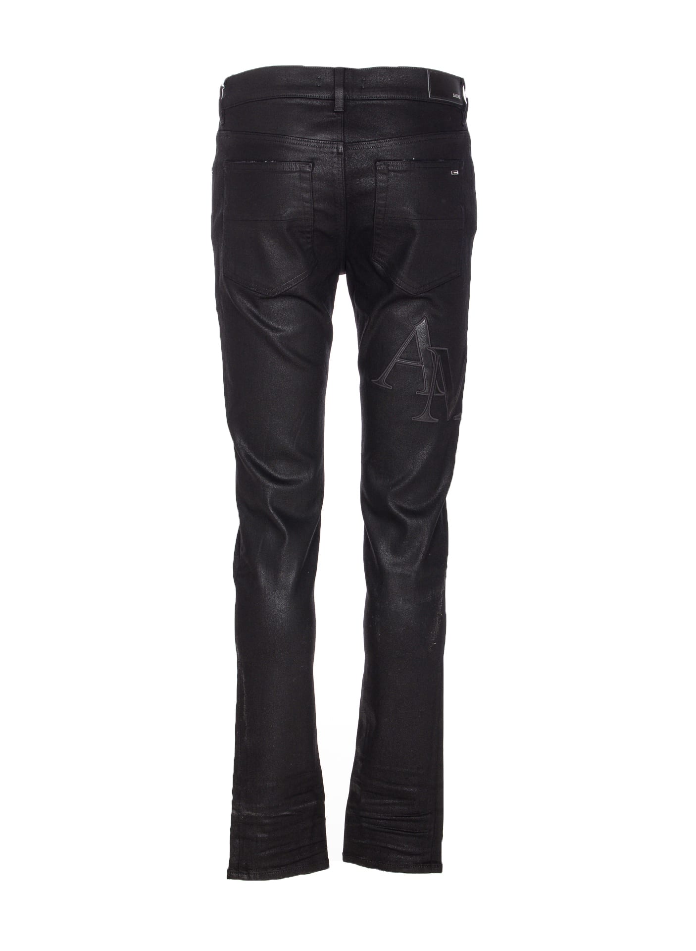 Amiri Skinny Model Waxed Jeans 5 Pockets Belt Loops