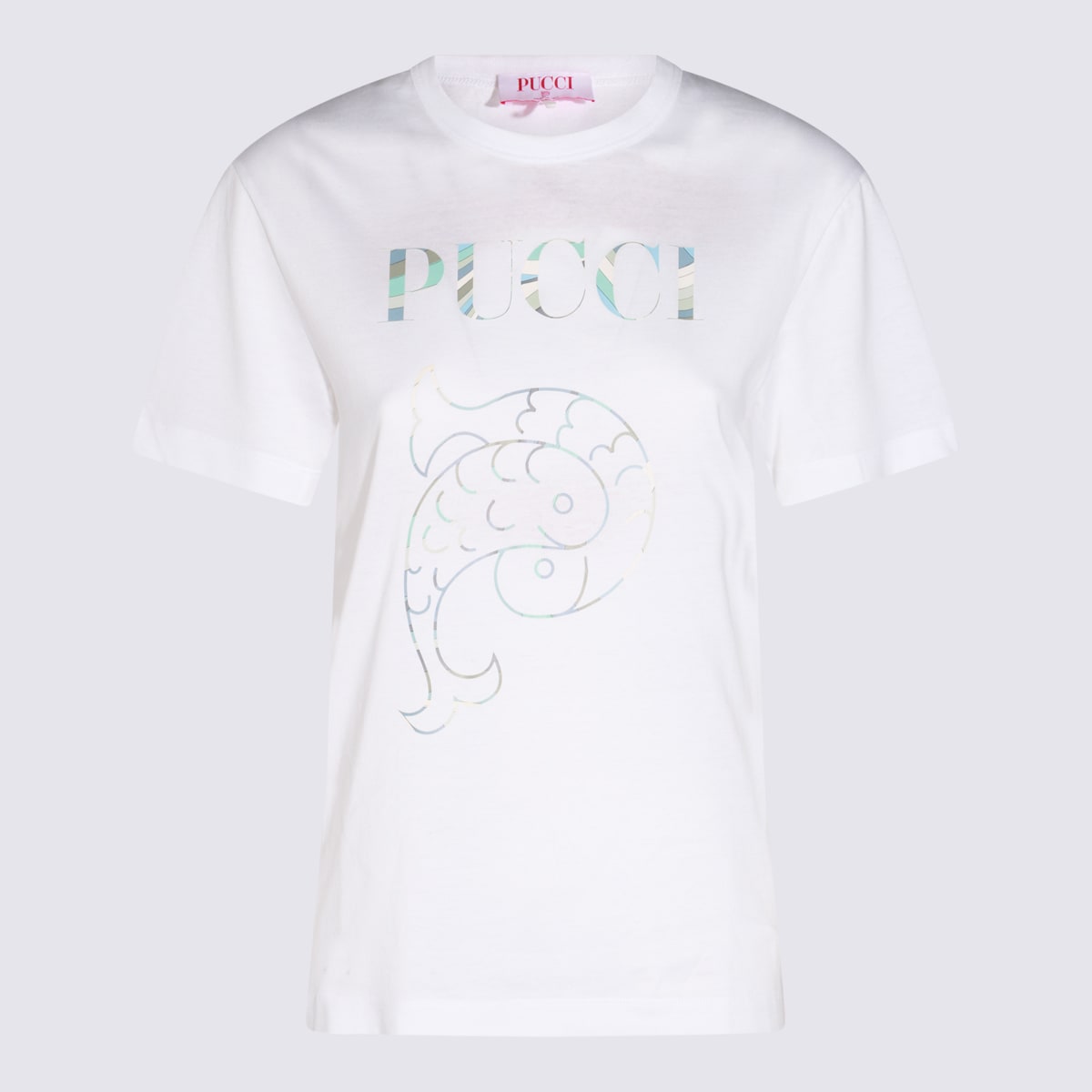 Shop Pucci White Cotton T-shirt