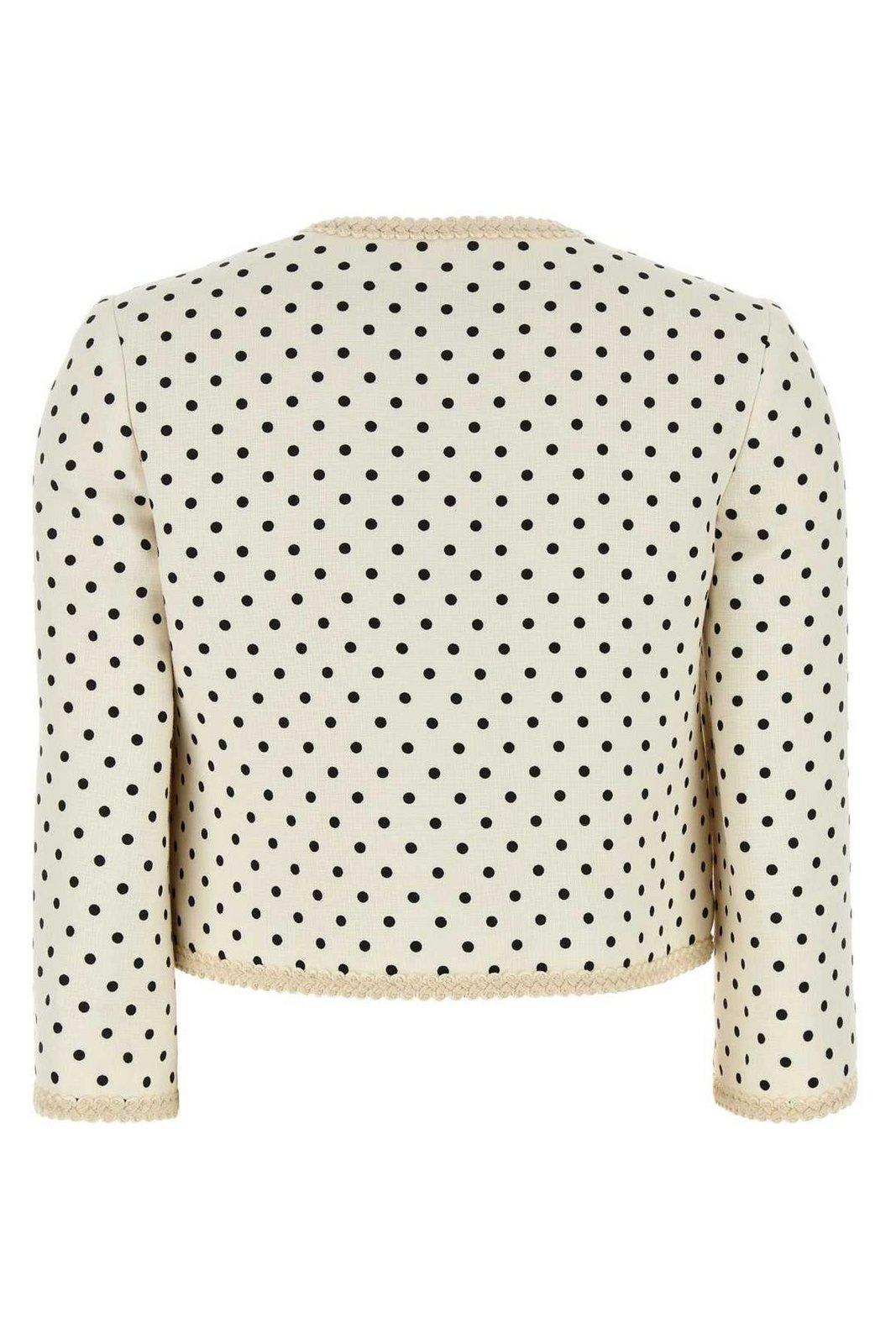 Valentino Supergran Polka Dot Printed Blazer In White