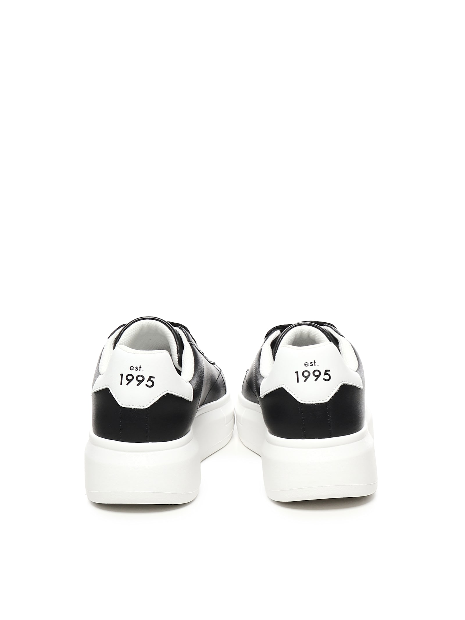 Liu •jo Leather Platform Sneakers In Black