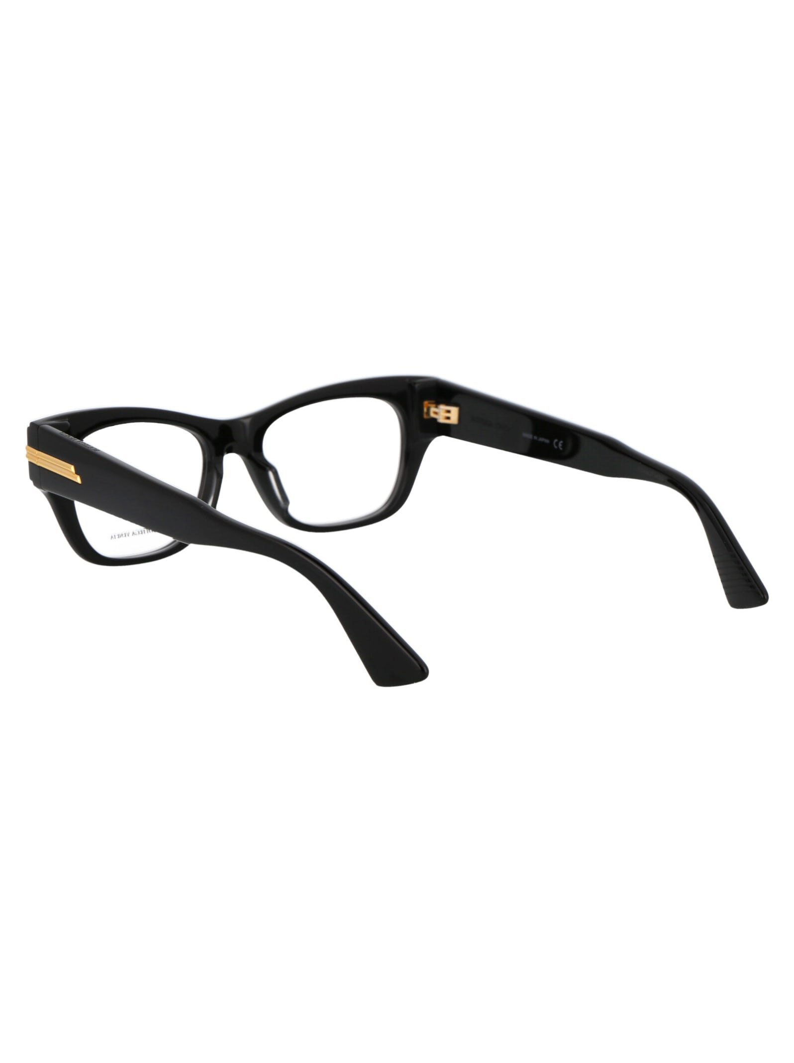 Shop Bottega Veneta Bv1152o Glasses In 001 Black Black Transparent