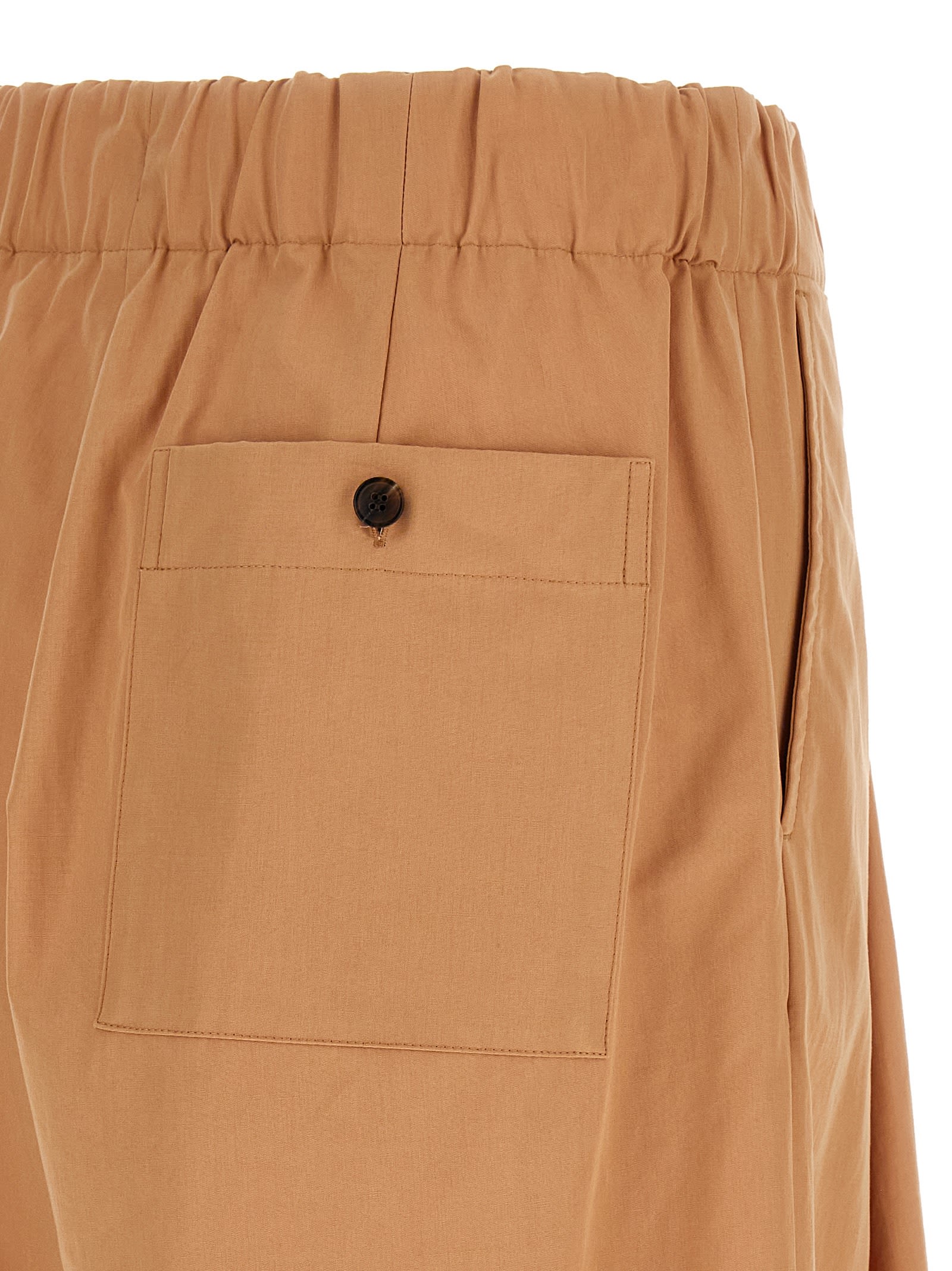 Dries Van Noten Elastic Waist Casual Pants In Brown