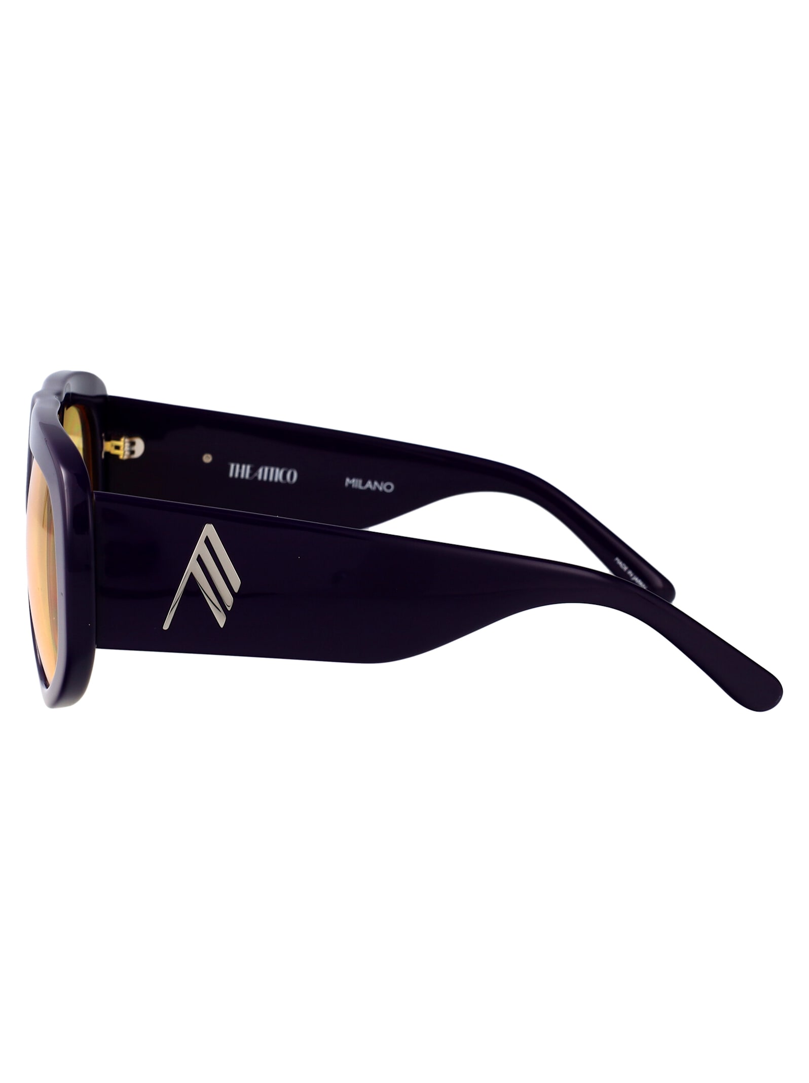 Attico 57c2sun Sunglasses In Purple/silver/yellow