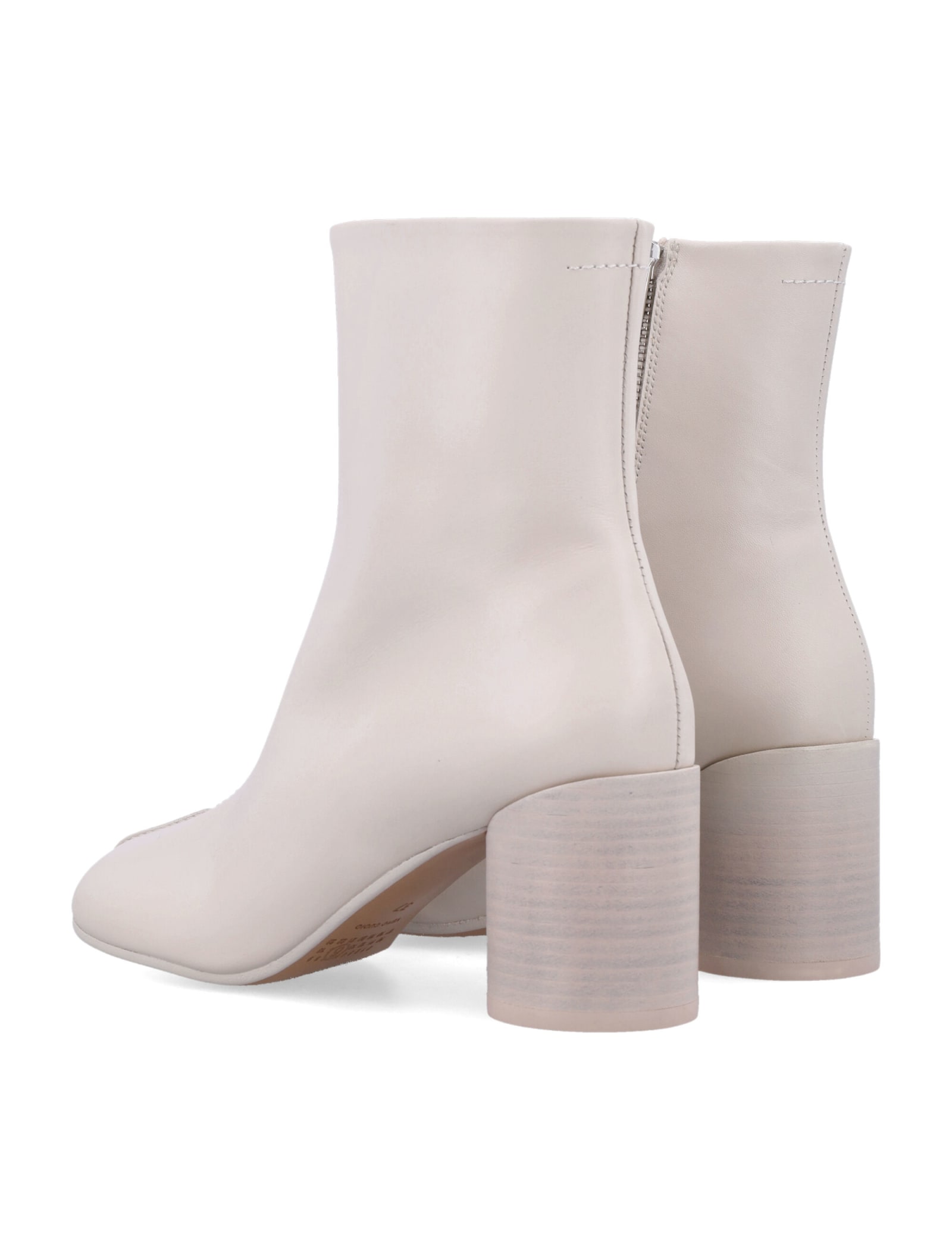 Shop Mm6 Maison Margiela Tabi Ankle Boots In White